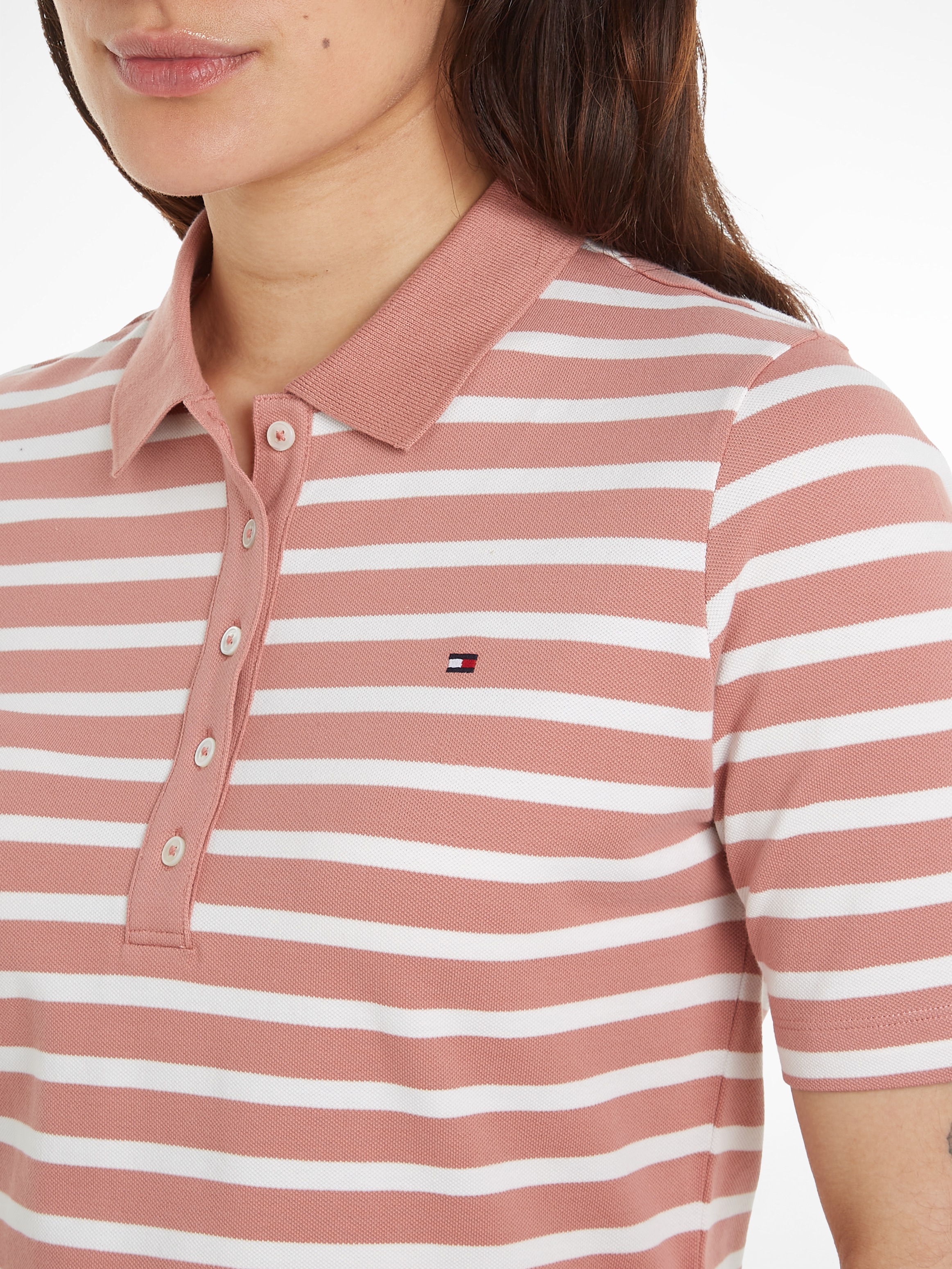 Tommy Hilfiger Poloshirt »1985 REG PIQUE STRIPE POLO SS«, mit dezenter Tommy Hilfiger Logostickerei