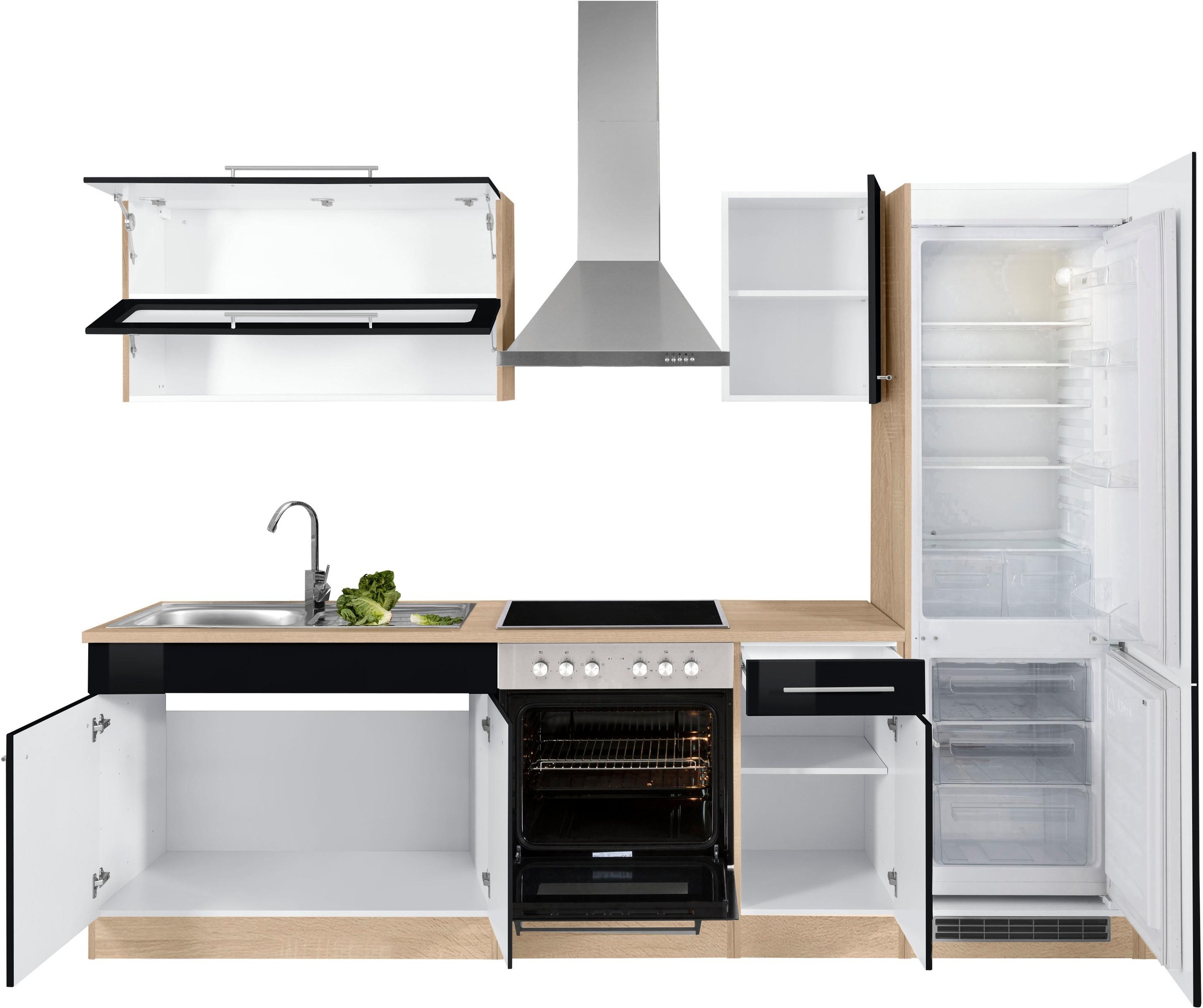 KOCHSTATION Küchenzeile »KS-Eton« mit E-Geräten, Breite 270 cm