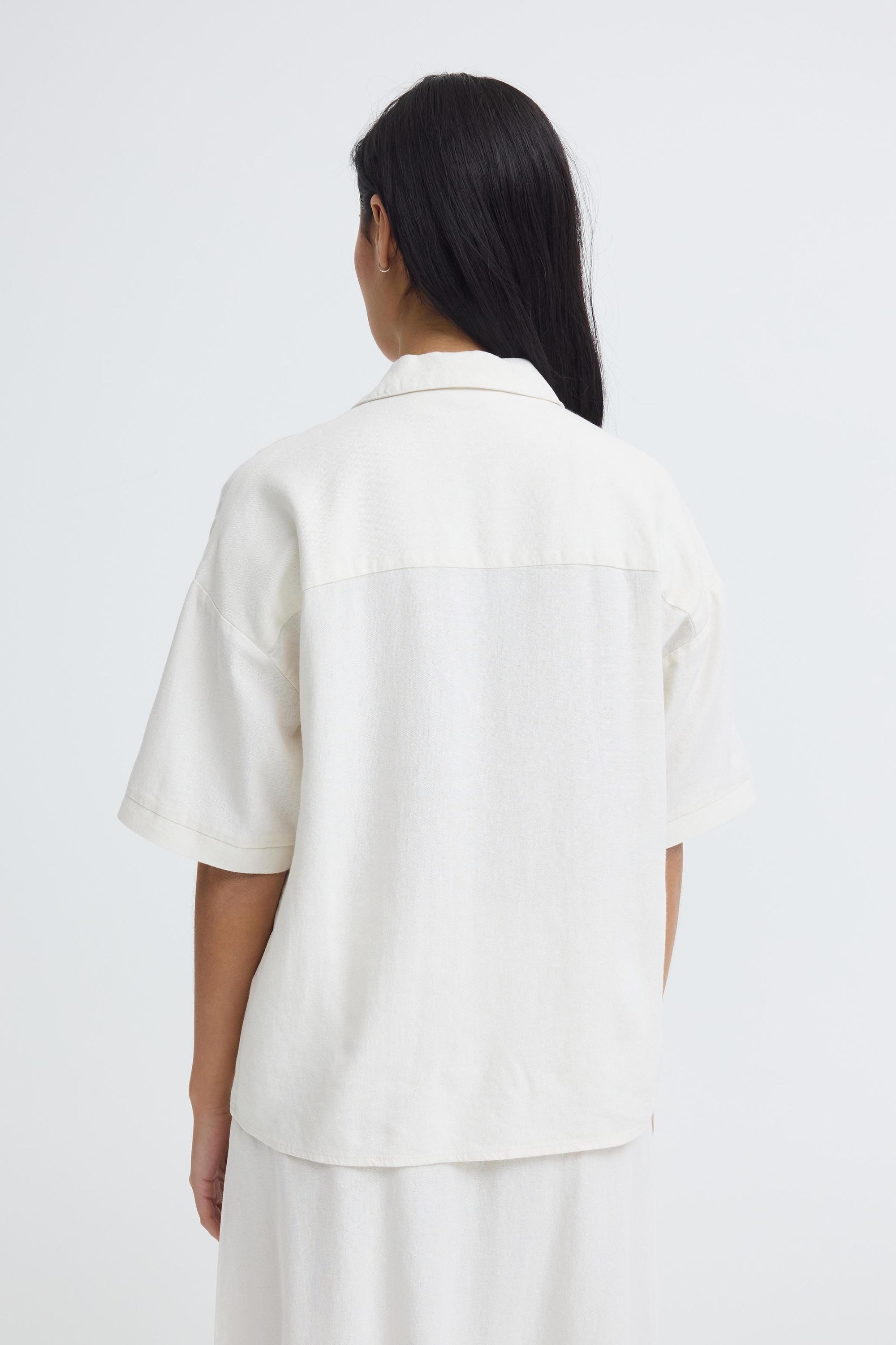 OXMO Hemdbluse »Hemdbluse OXNInna Linen Mix«