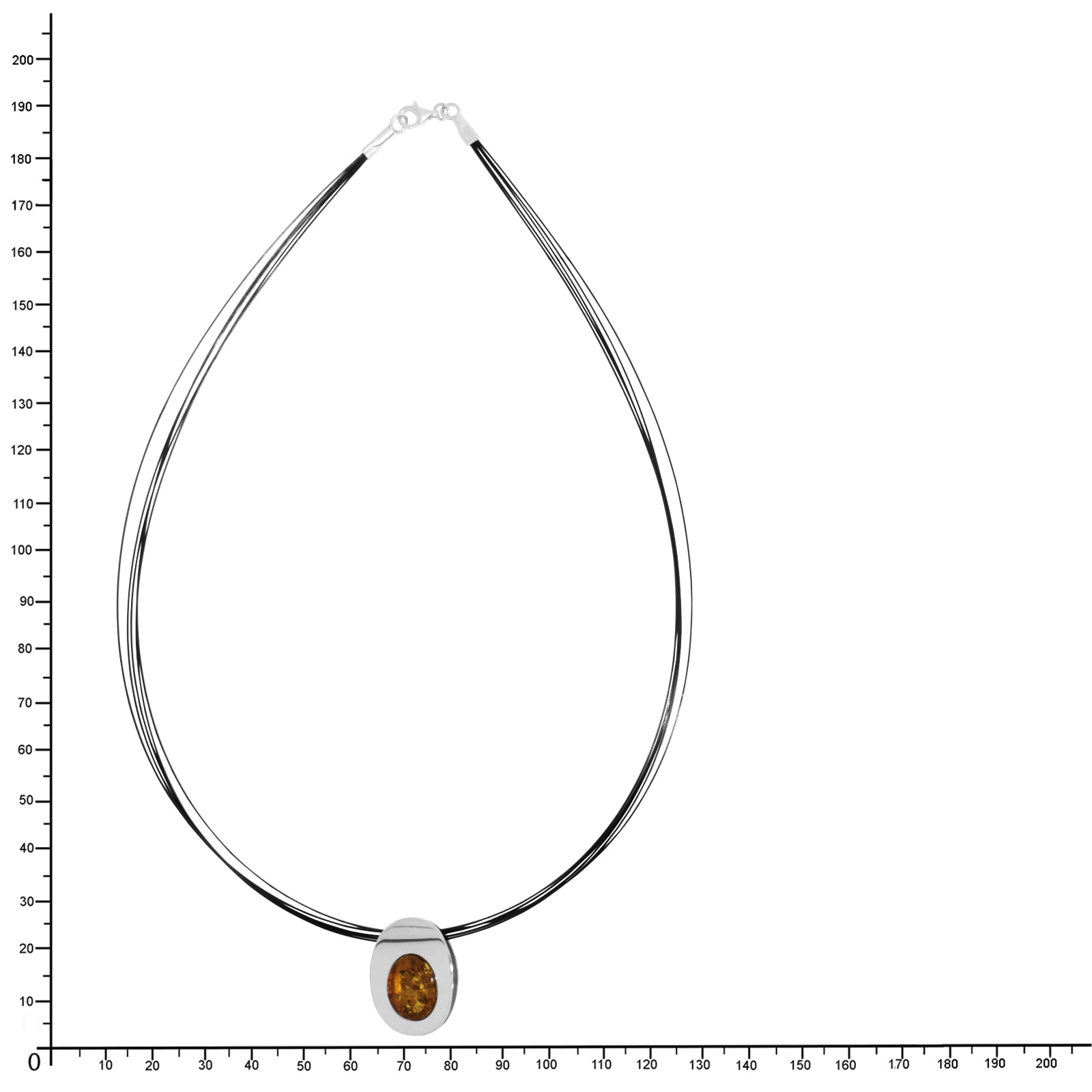 OSTSEE-SCHMUCK Kette mit Anhänger »- Gleiter-Rabea - Silber 925/000 - Bernstein«