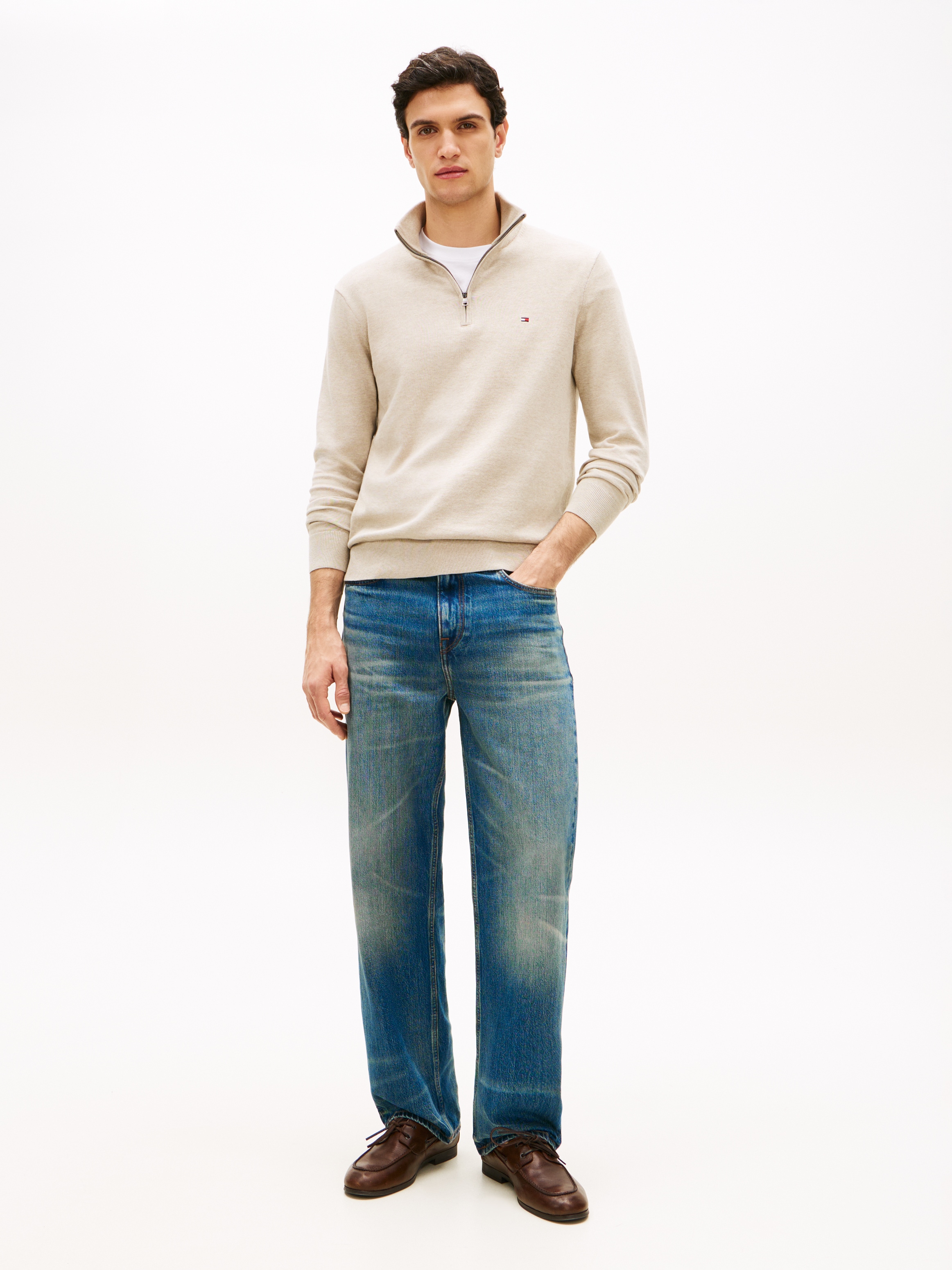 Tommy Hilfiger Troyer »ESSENTIAL COTTON ZIP MOCK«