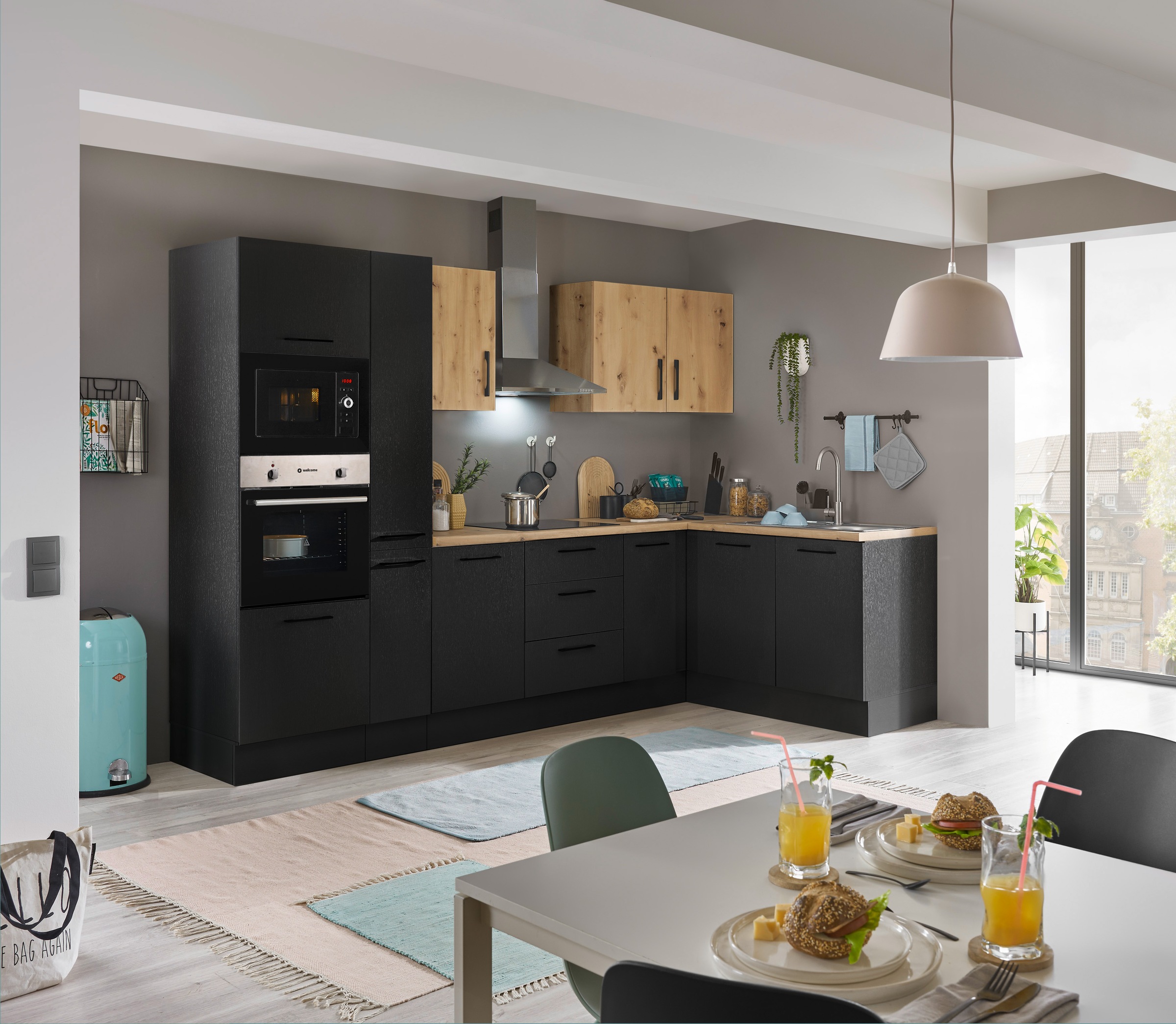 BASIC by Balculina Winkelküche »Turin«, Stellbreite 300x175 cm, wahlweise mit E-Geräten