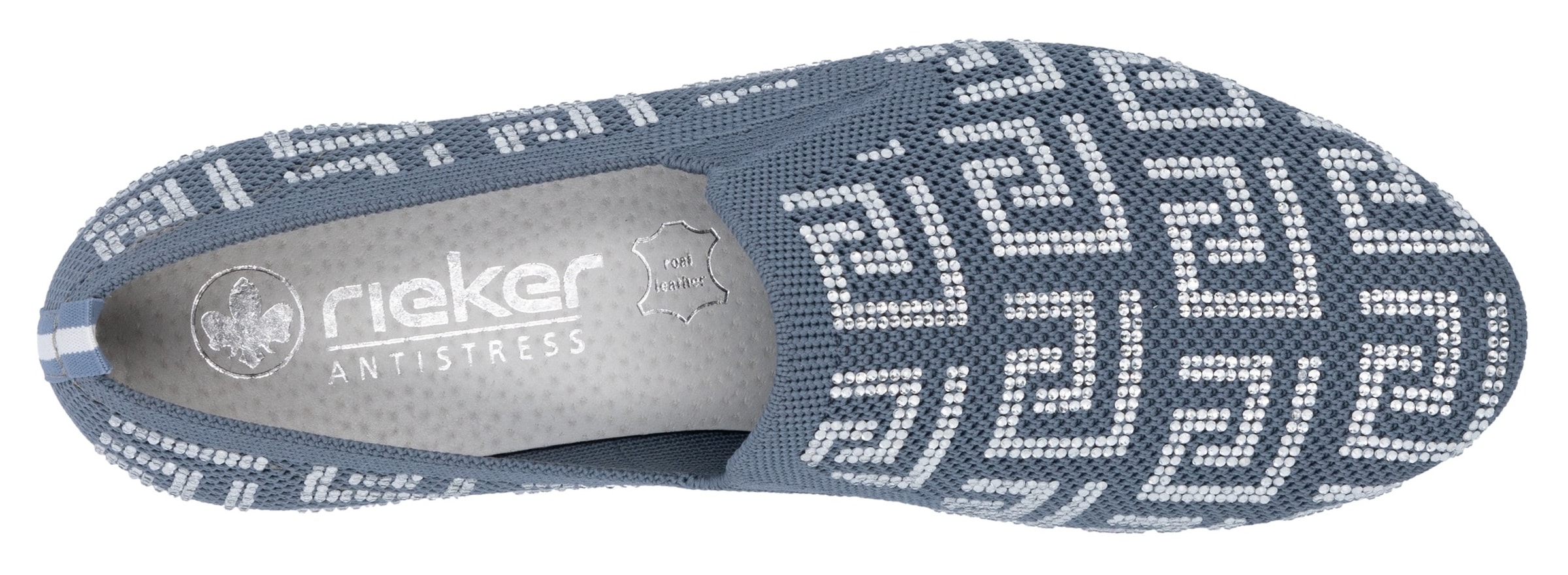 Rieker Slipper, Halbschuh, Schlupfschuh, Blockabsatz, Loafer mit Stretcheinsätzen