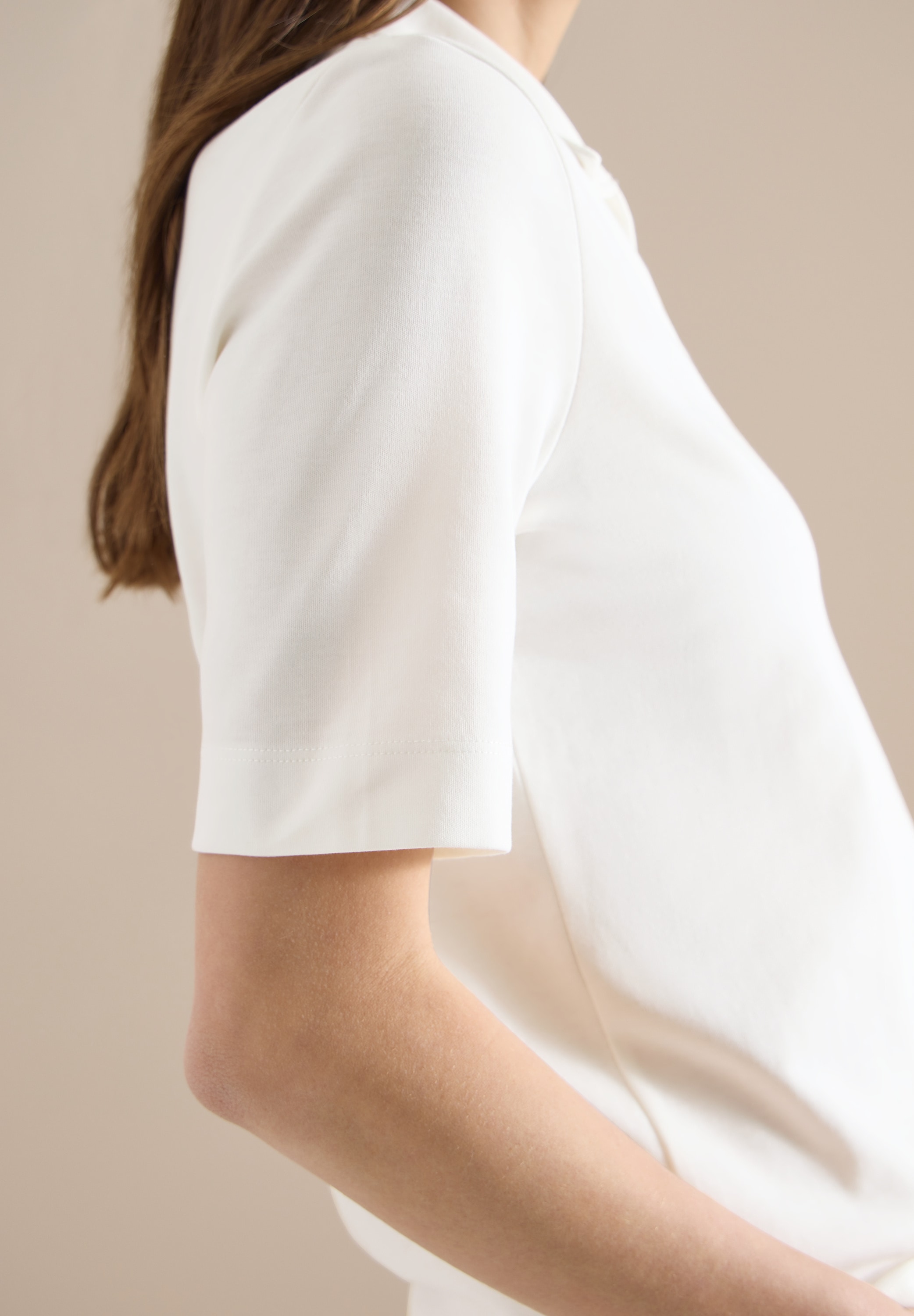 Cecil Poloshirt mit seitlichen Schlitzen im Saum