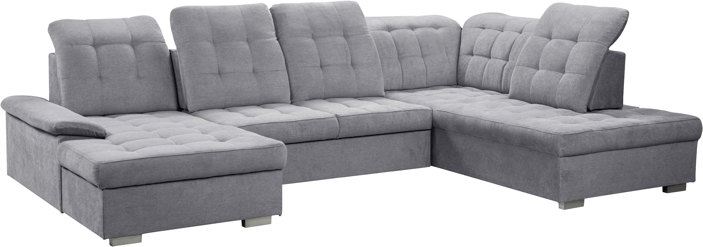 WERK2 Wohnlandschaft »Kordula-New U-Form«, Sofa in U-Form mit Schlaffunktion & Bettkasten, Schlafcouch
