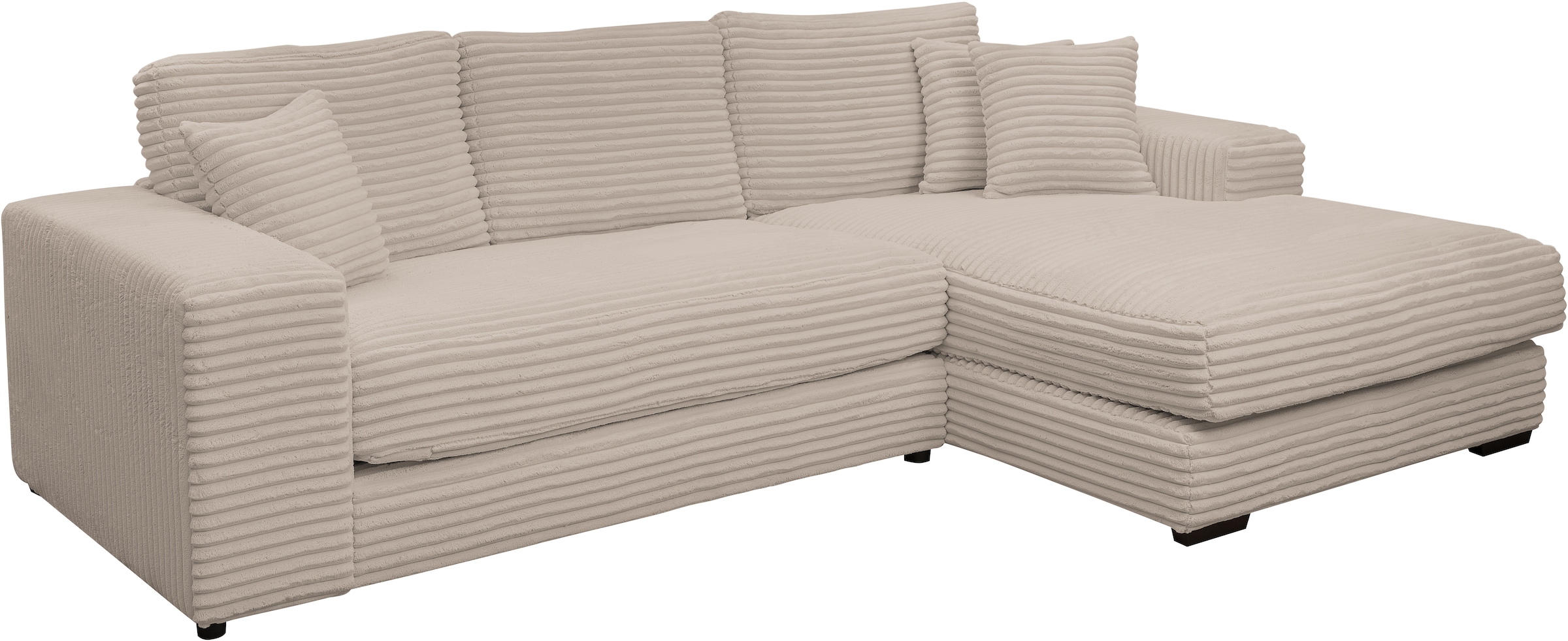 WERK2 Ecksofa »Eden L-Form«, Design Ecksofa in Cord mit besonders weichem Sitzkomfort