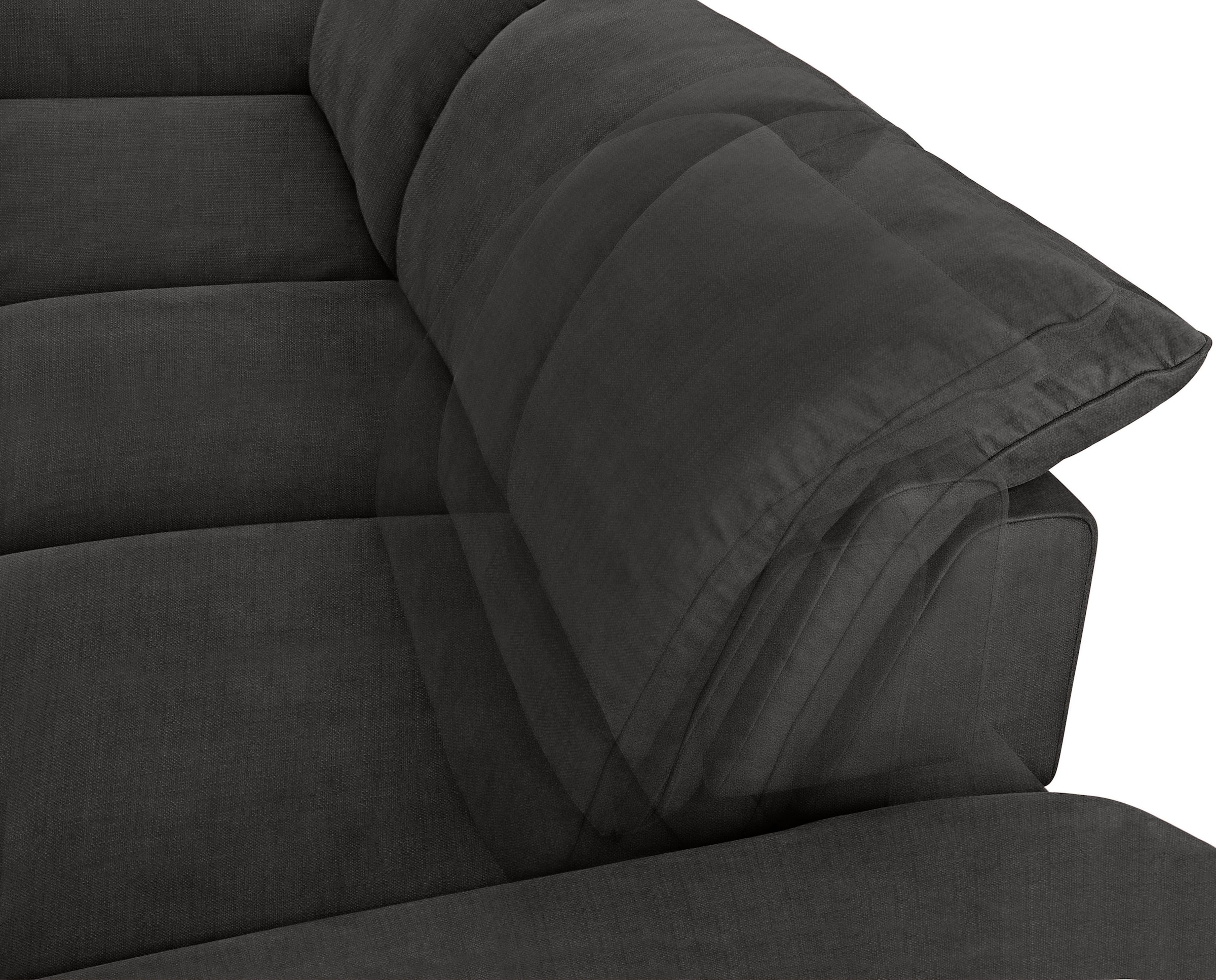 W.SCHILLIG Ecksofa »enjoy&MORE, Designsofa, bequem, zeitlos und elegant, L-Form«, Sitztiefenverstellung, Füße schwarz pulverbeschichtet, Breite 340 cm