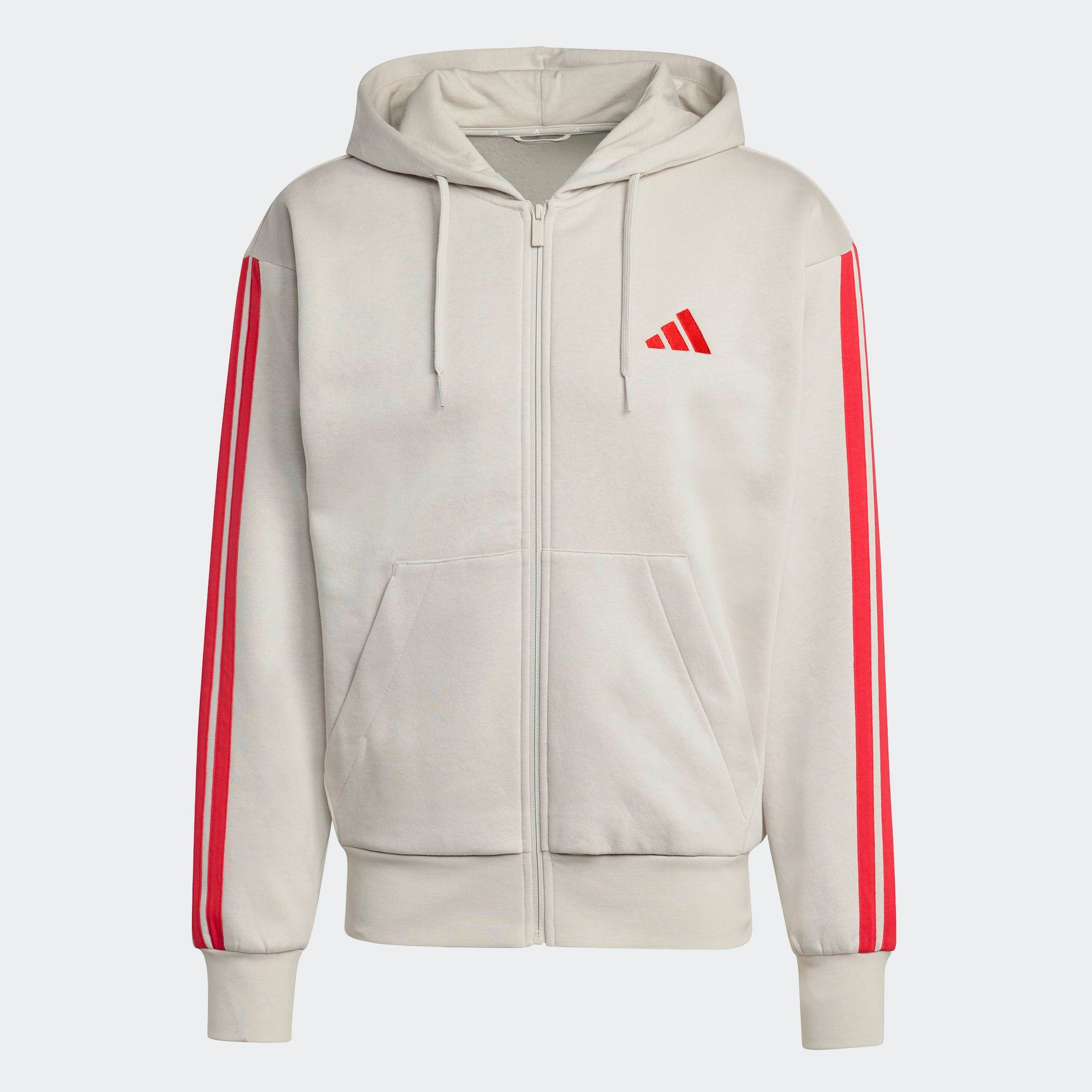 adidas Sportswear Sweatjacke »ESSENTIALS 3-STREIFEN« für Laufen und Sportmode, mit Reißverschluss