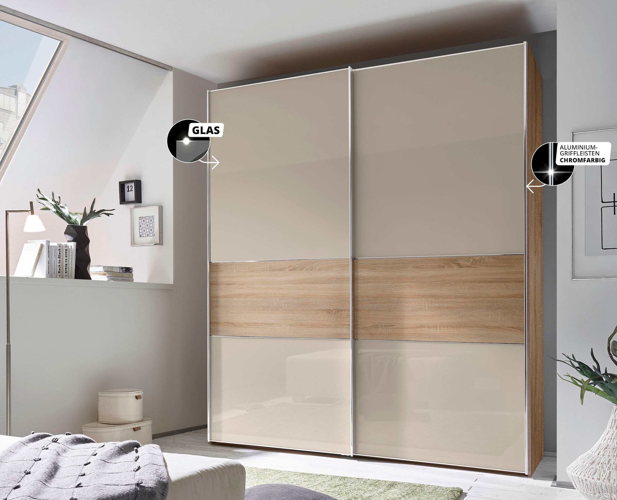 STAUD Schwebetürenschrank »Sinfonie Plus, edles Design in hochwertiger Qualität, Made in Germany« In vier verschiedenen Ausstattungsvarianten