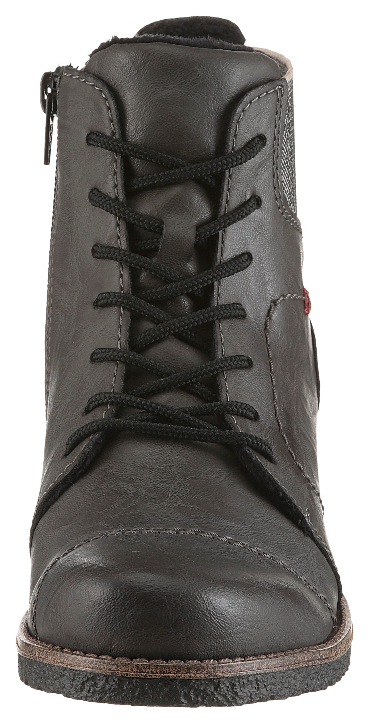 Rieker Schnürstiefelette, Schnürboots, Herbststiefelette, Blockabsatz, mit weicher Innensohle