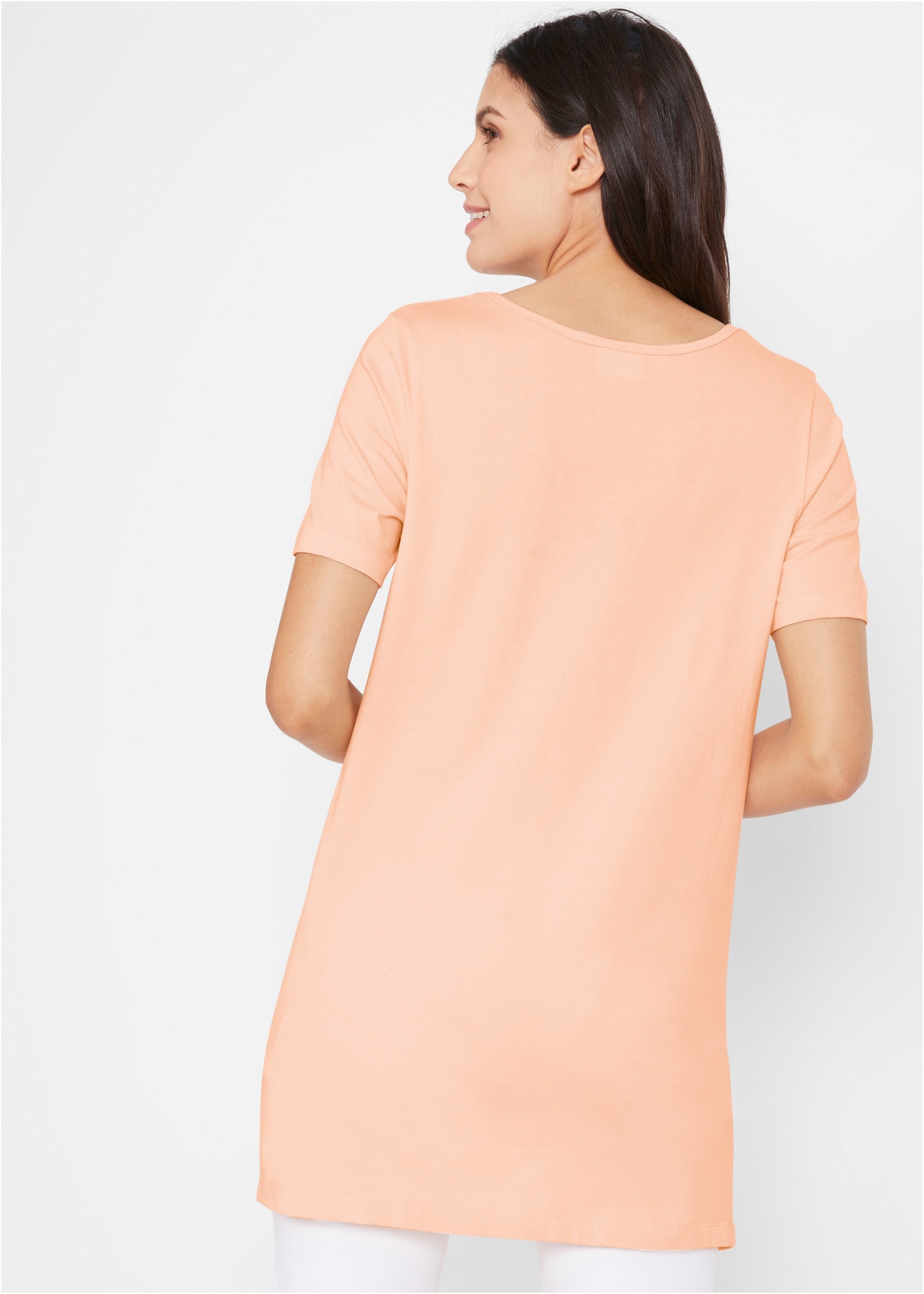 bonprix T-Shirt Packung, 2 Stk. lockerer loose fit, Halbarm, Longshirt