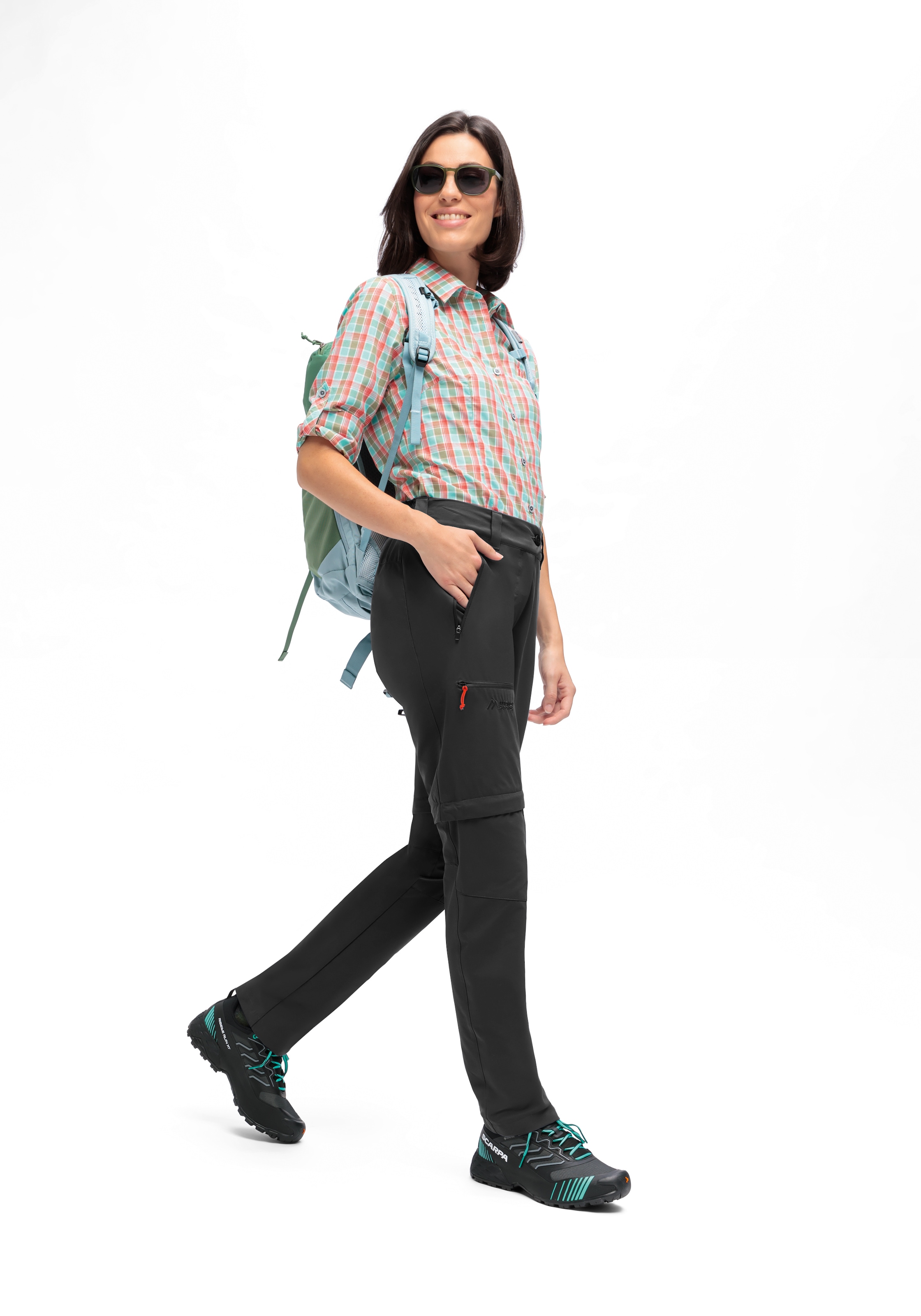 Maier Sports Outdoorhose »Nata Zip Loop«, Damen Wanderhose, Zip-Off Funktionshose, 3 Taschen, Regular Fit