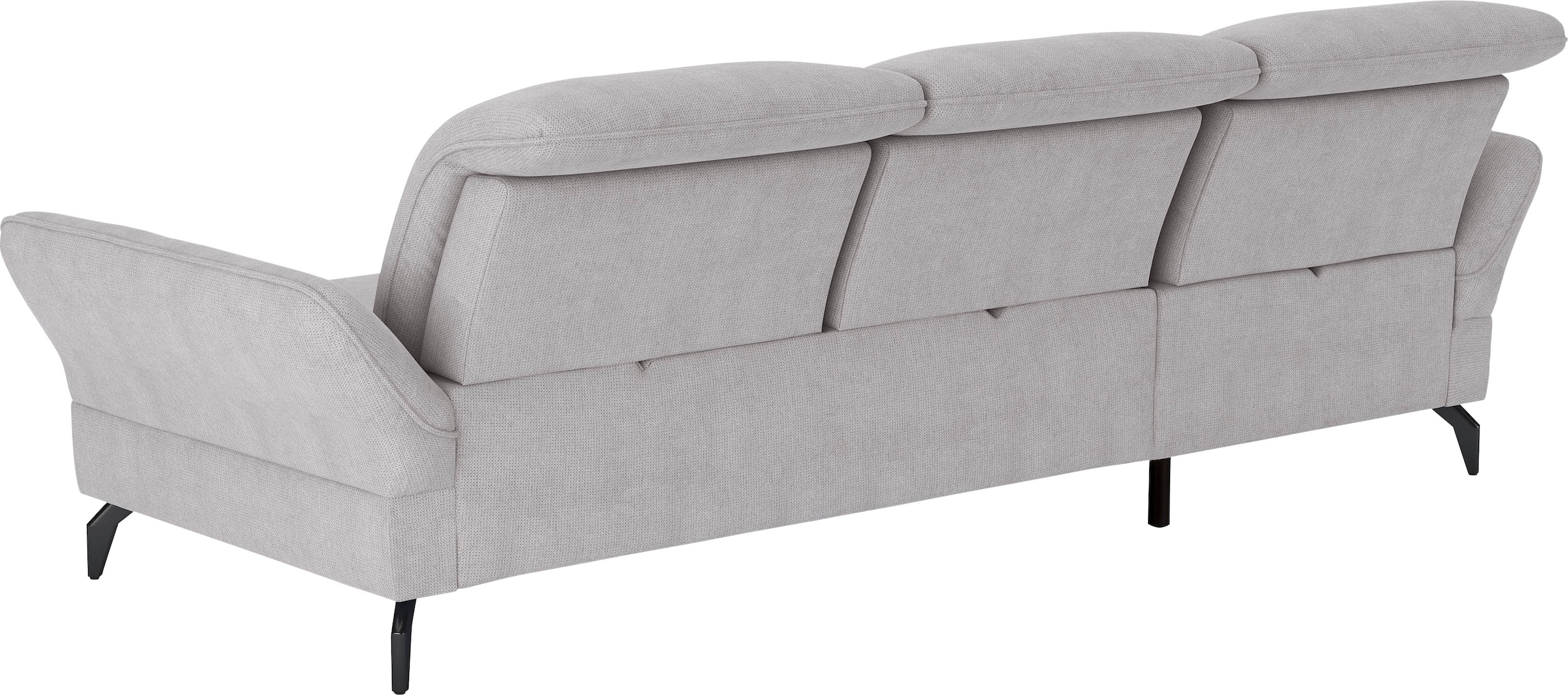 sit&more Ecksofa »Leandro L-Form«, Wahlweise mit Bett-, Kopfteil - und Armlehnfunktion, sowie Bettkasten