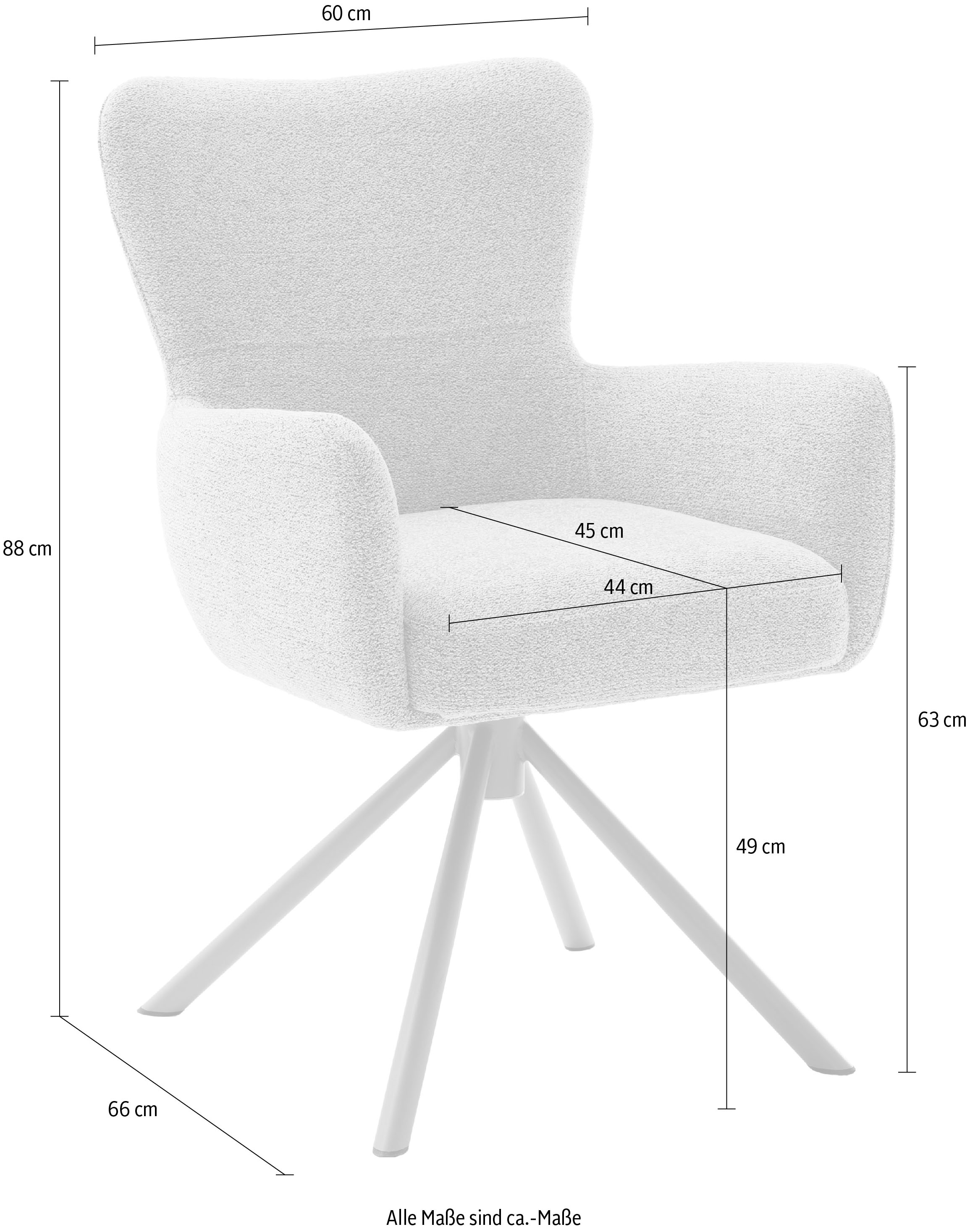 MCA furniture 4-Fußstuhl (Set) 2 Stk.Taschenfederkern, 360° drehbar