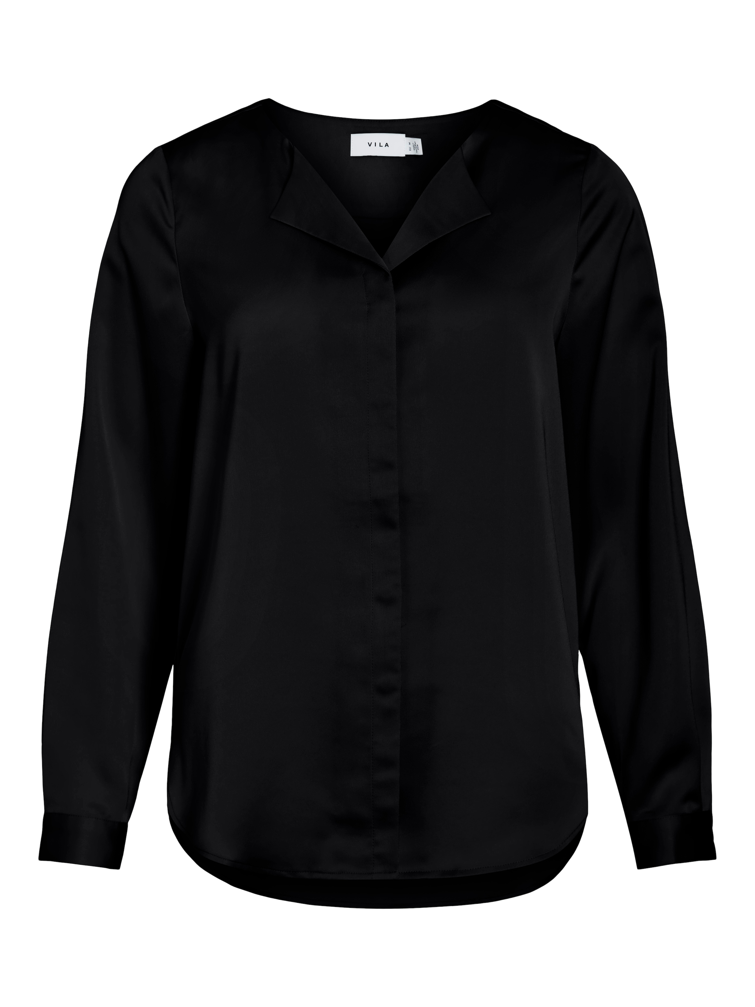 Vila Hemdbluse »VIELLETTE V-NECK L/S SATIN SHIRT - NOOS«