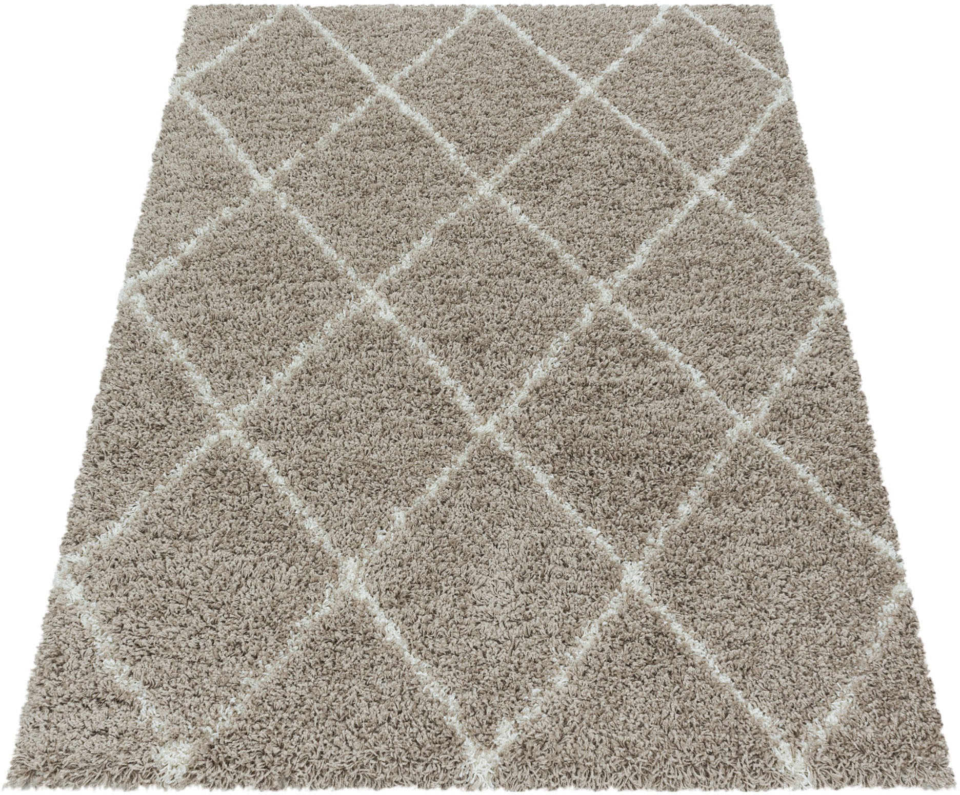 Ayyildiz Teppiche Hochflor-Teppich »ALVOR 3401« rechteckig 50 mm Höhe Shaggy, Langflor, Läufer, pflegeleicht, Wohnzimmer