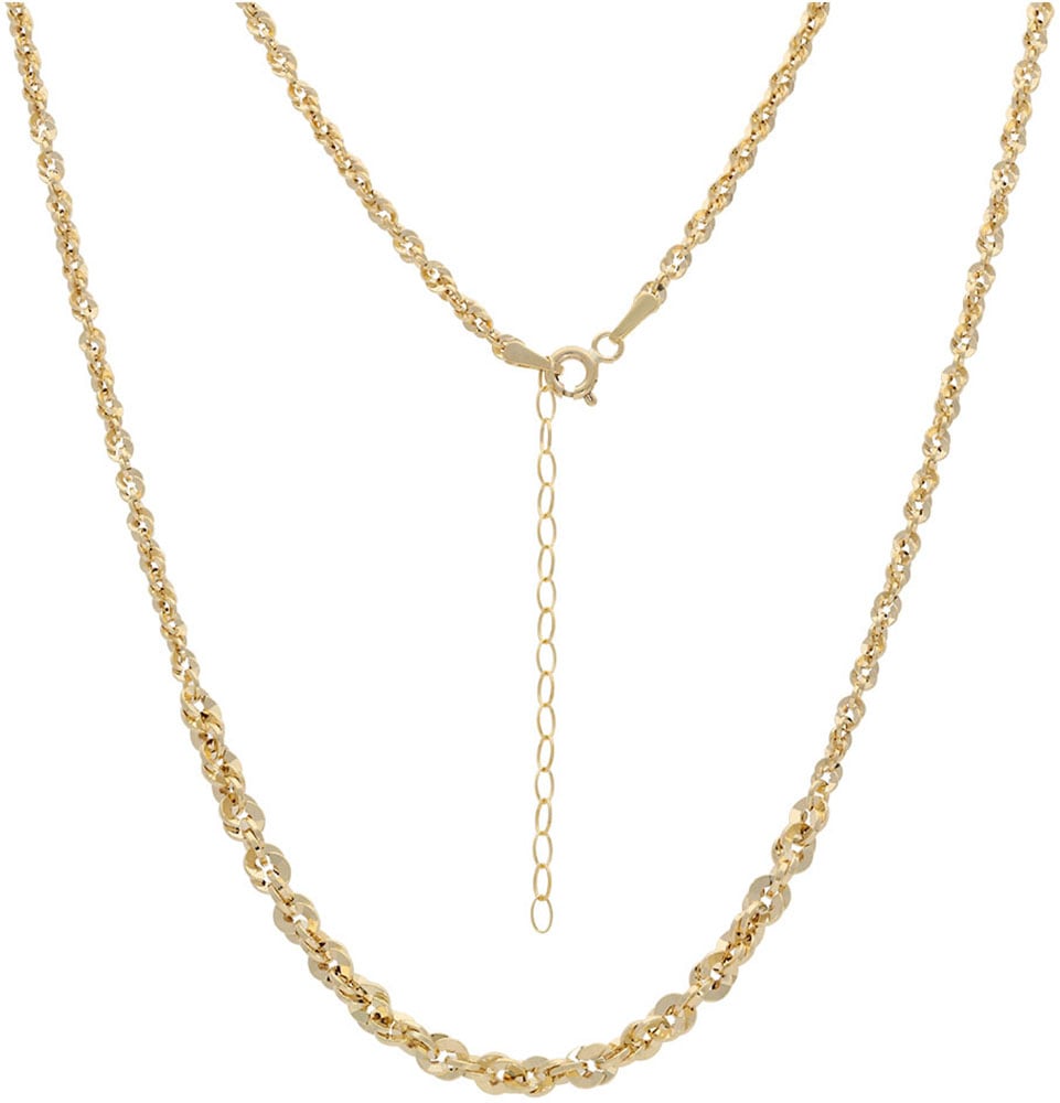 Firetti Collierkettchen »Schmuck Geschenk Gold 375 Singapurkette Halskette, ca. 2,4-3,6mm breit«