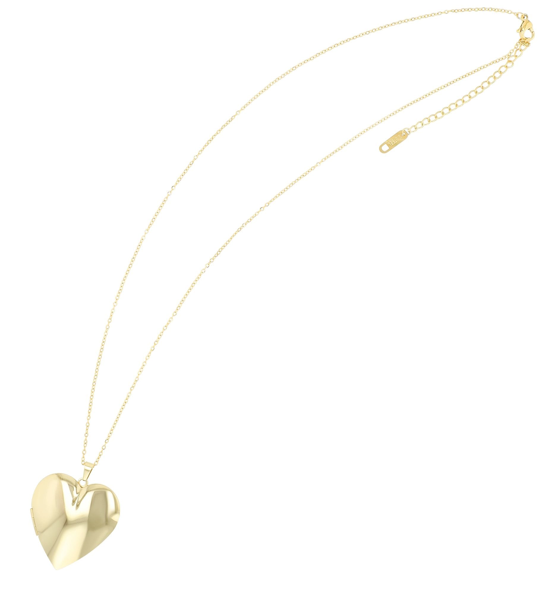Adelia´s Gliederkette »Damen Halskette ¿ Medaillon aus Edelstahl 45+5«