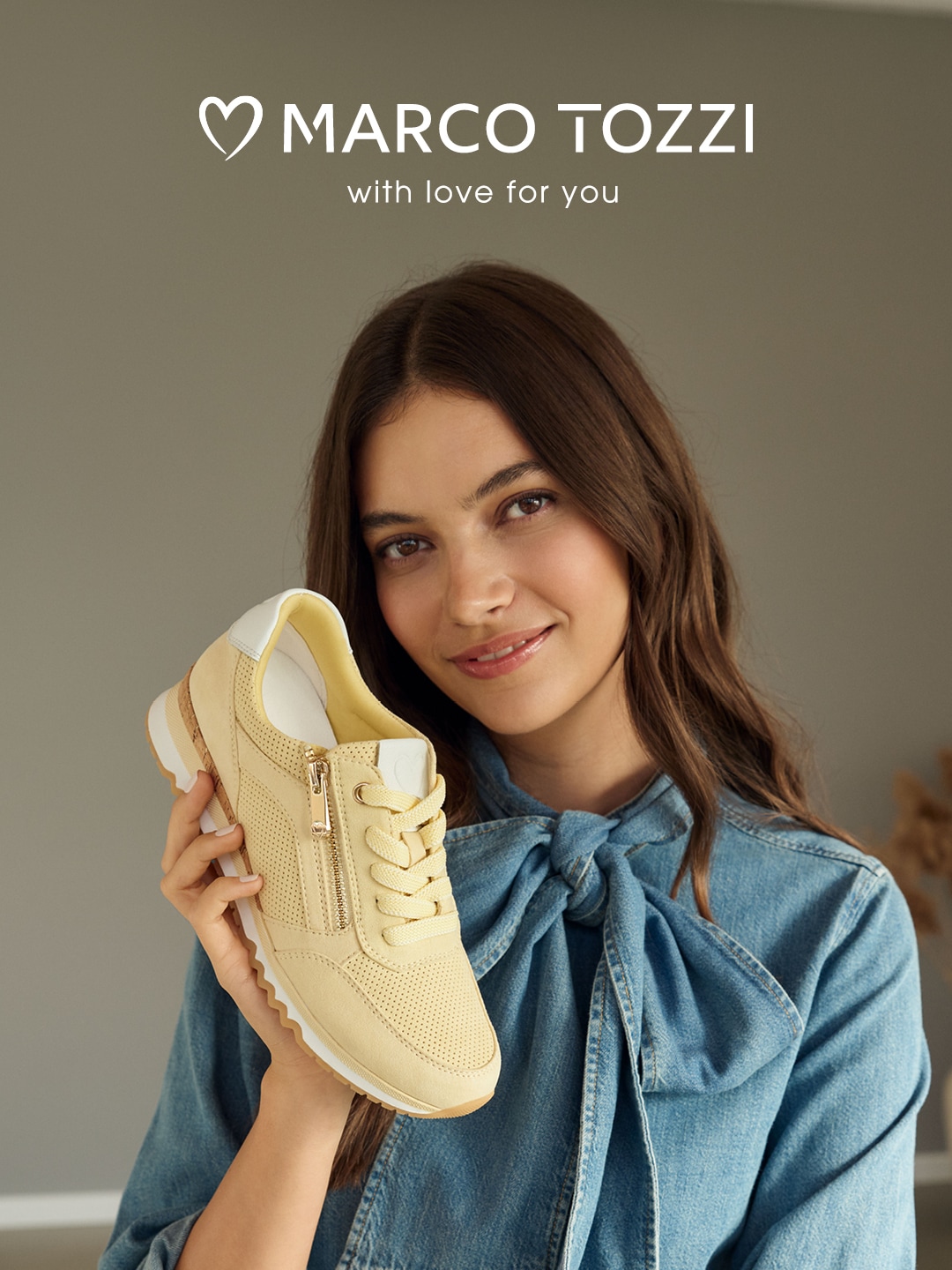 MARCO TOZZI Keilsneaker  , Freizeitschuh, Halbschuh, Schnürschuh in veganer Verarbeitung