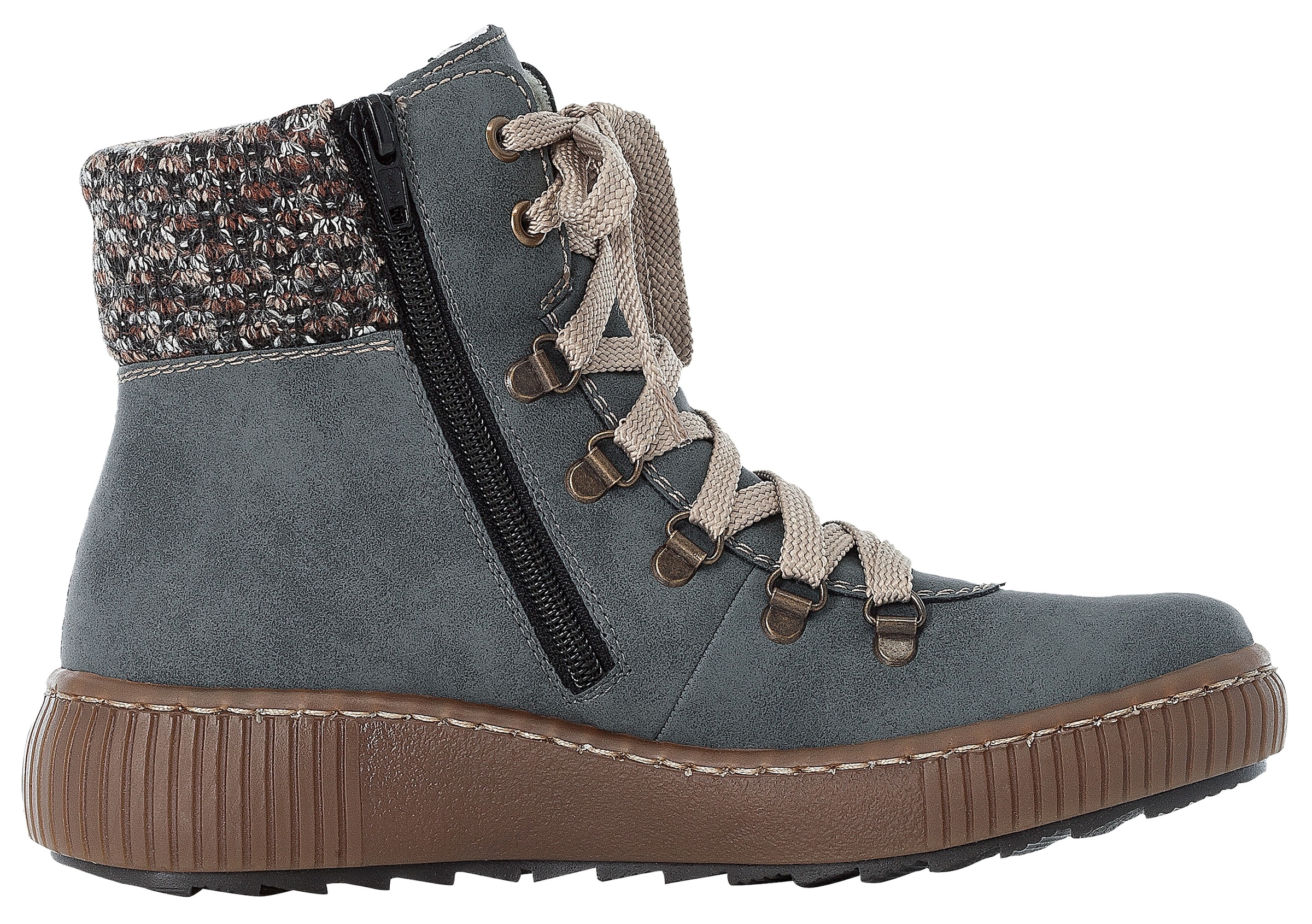 Rieker Winterboots, Winterstiefelette, Schnürboots, Outdoorboots mit Warmfutter