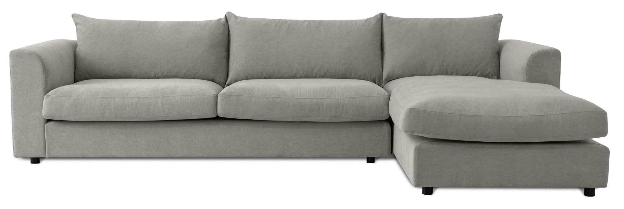 LeGer Home by Lena Gercke Ecksofa »Avelina«, (2 St.), Breite 297 cm, in Cord- und Chenille- Stoff, Rückenkissen mit Federn