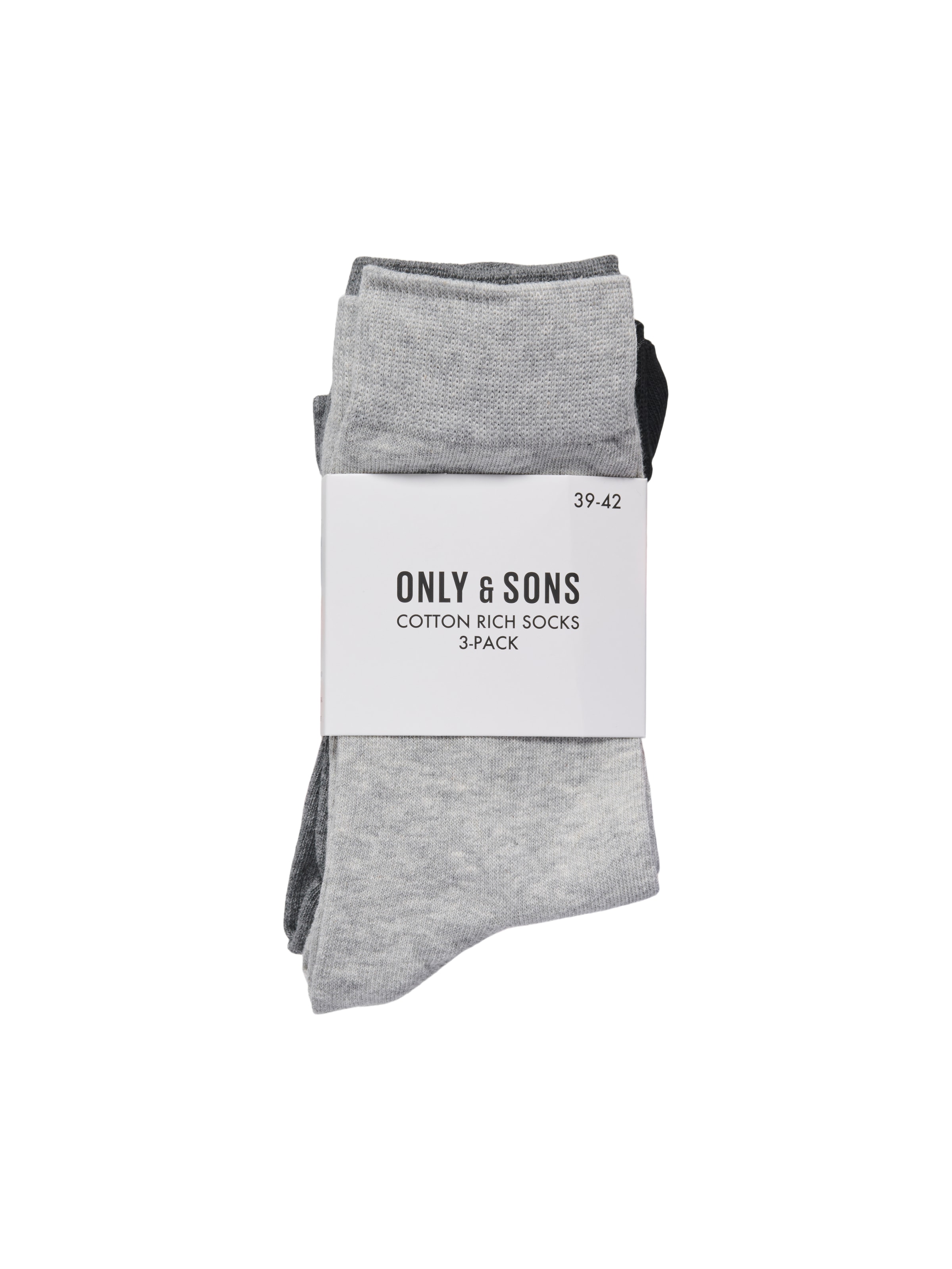 ONLY & SONS Freizeitsocken »ONSBASIC COTTON SOCK 3 PACK NOOS« Packung, 3 Paar tlg. Baumwollmischung,