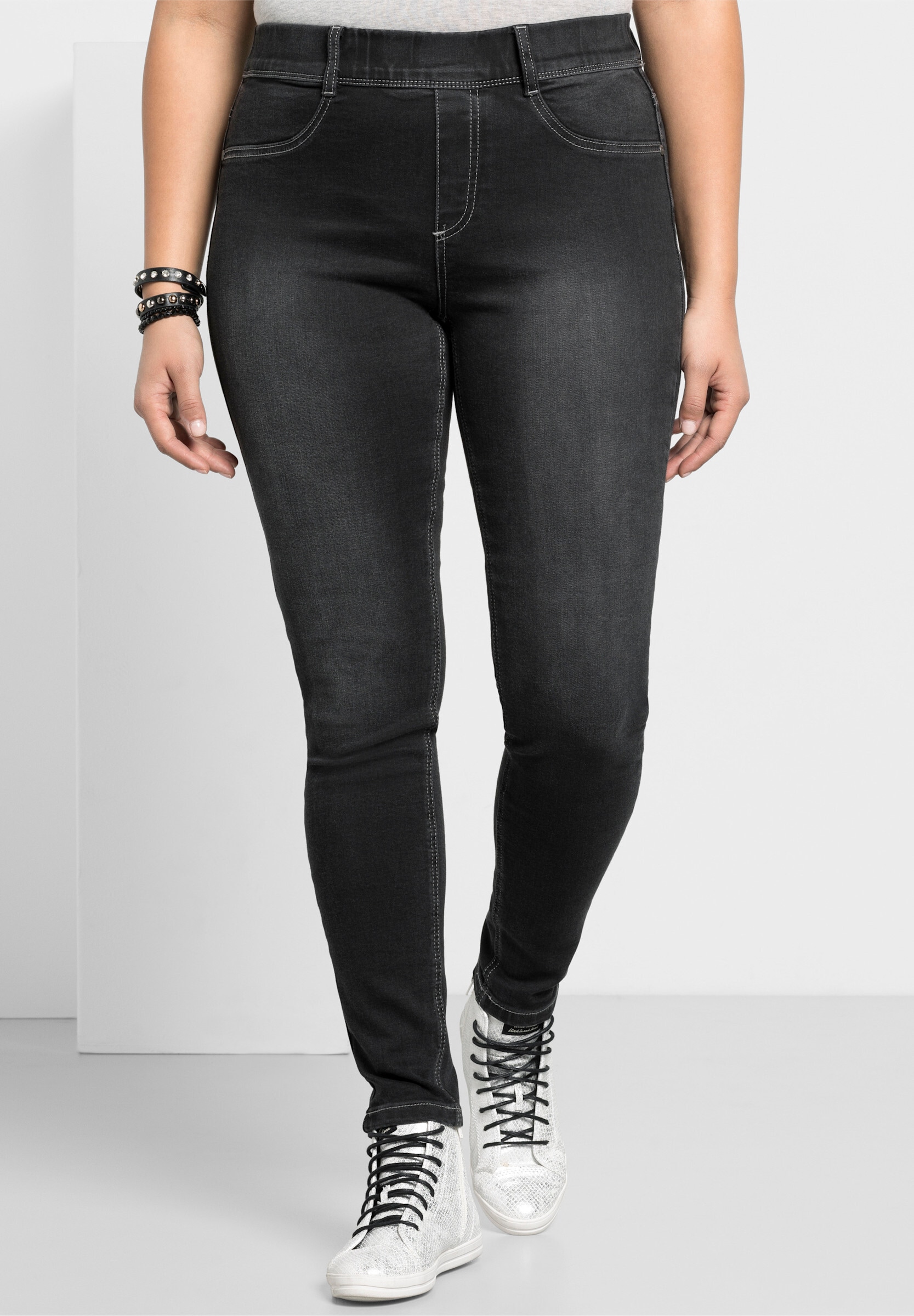 Sheego Schlupfjeans »Jeans-Leggings Jeggings in Power-Stretch-Qualität« Power-Stretch-Qualität