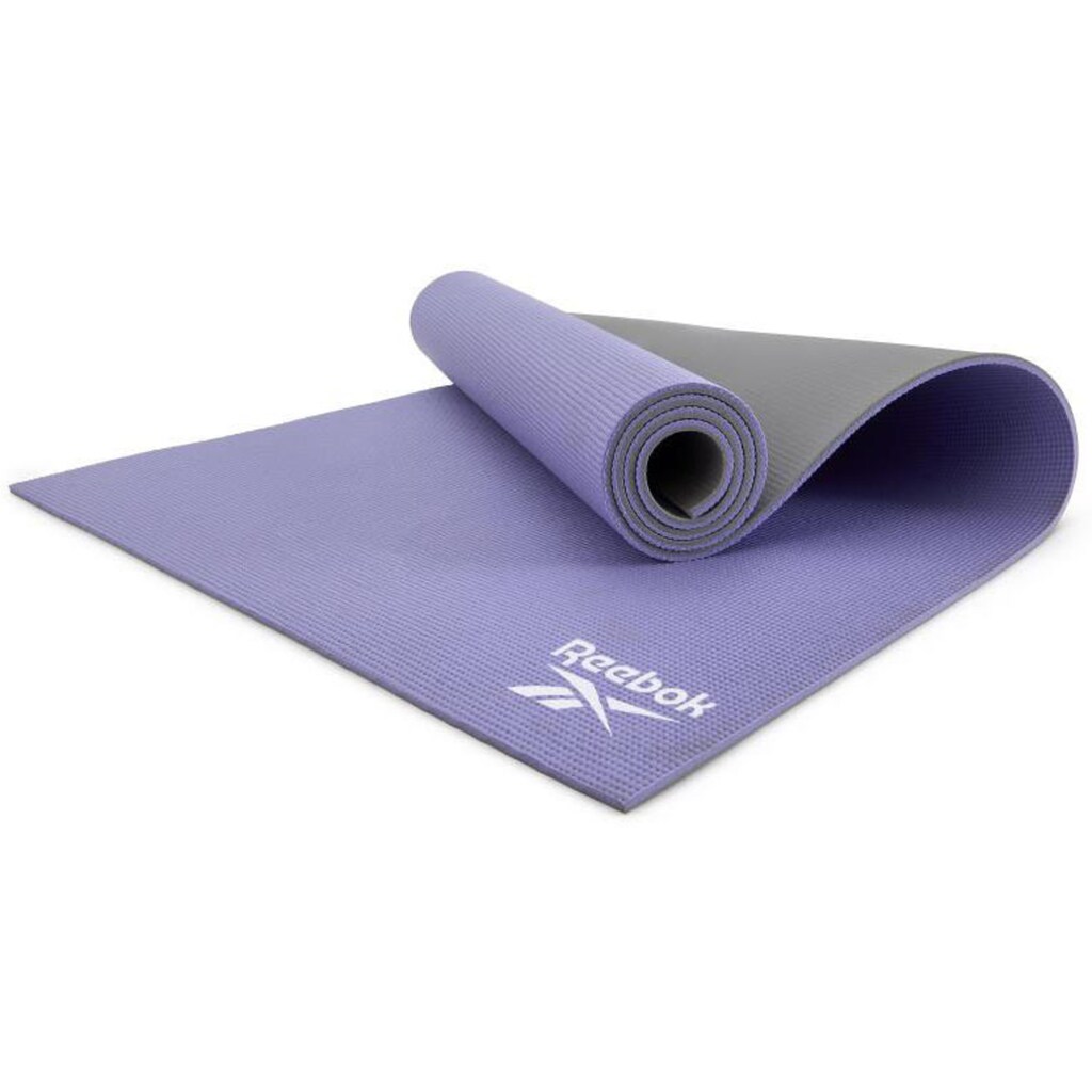 Reebok Yogamatte, (1), mit rutschfester Unterlage, Doppelseitigem Design, inklusive Tragegurt