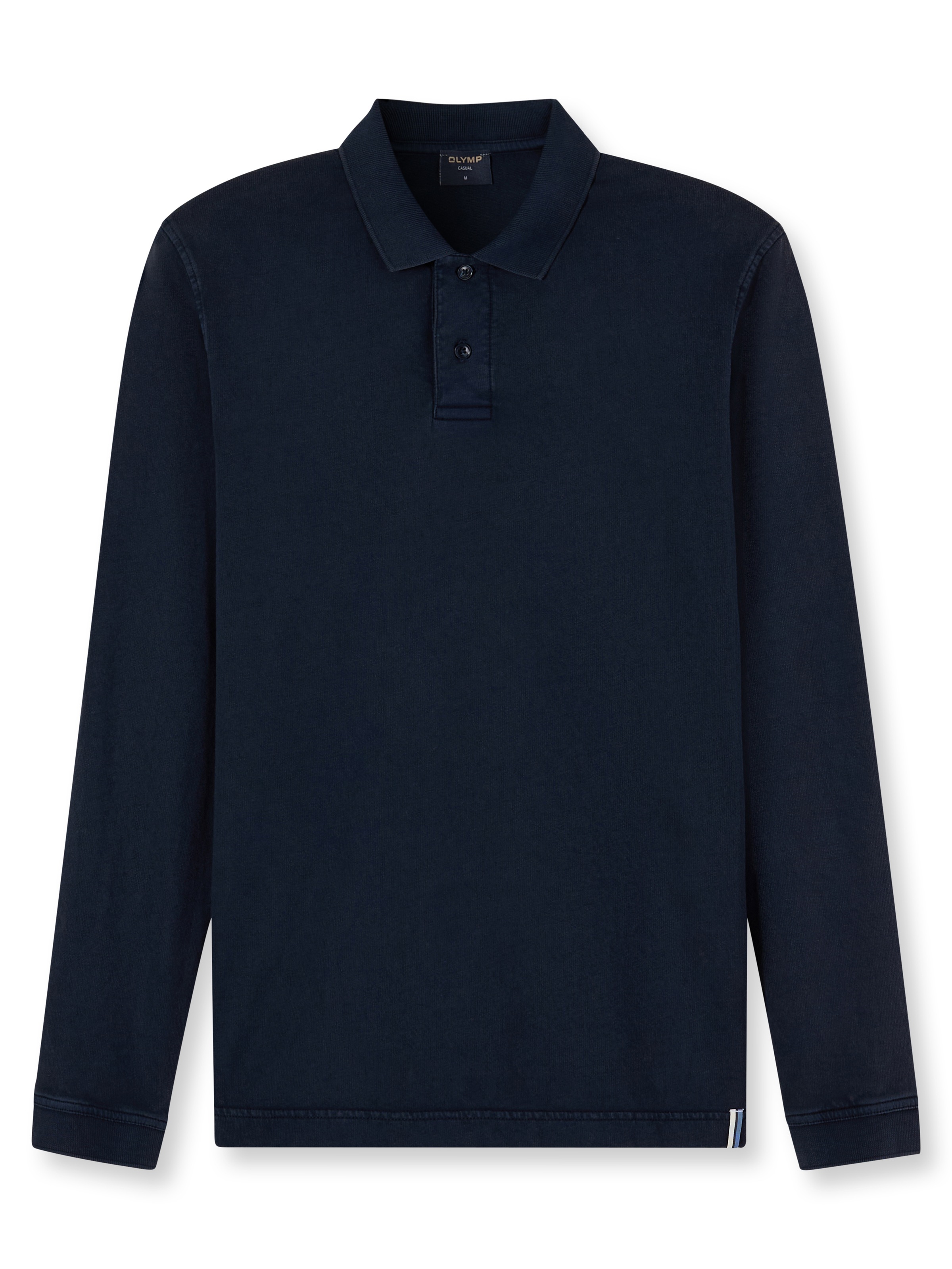 OLYMP Langarm-Poloshirt regular fit, basic, formbeständig