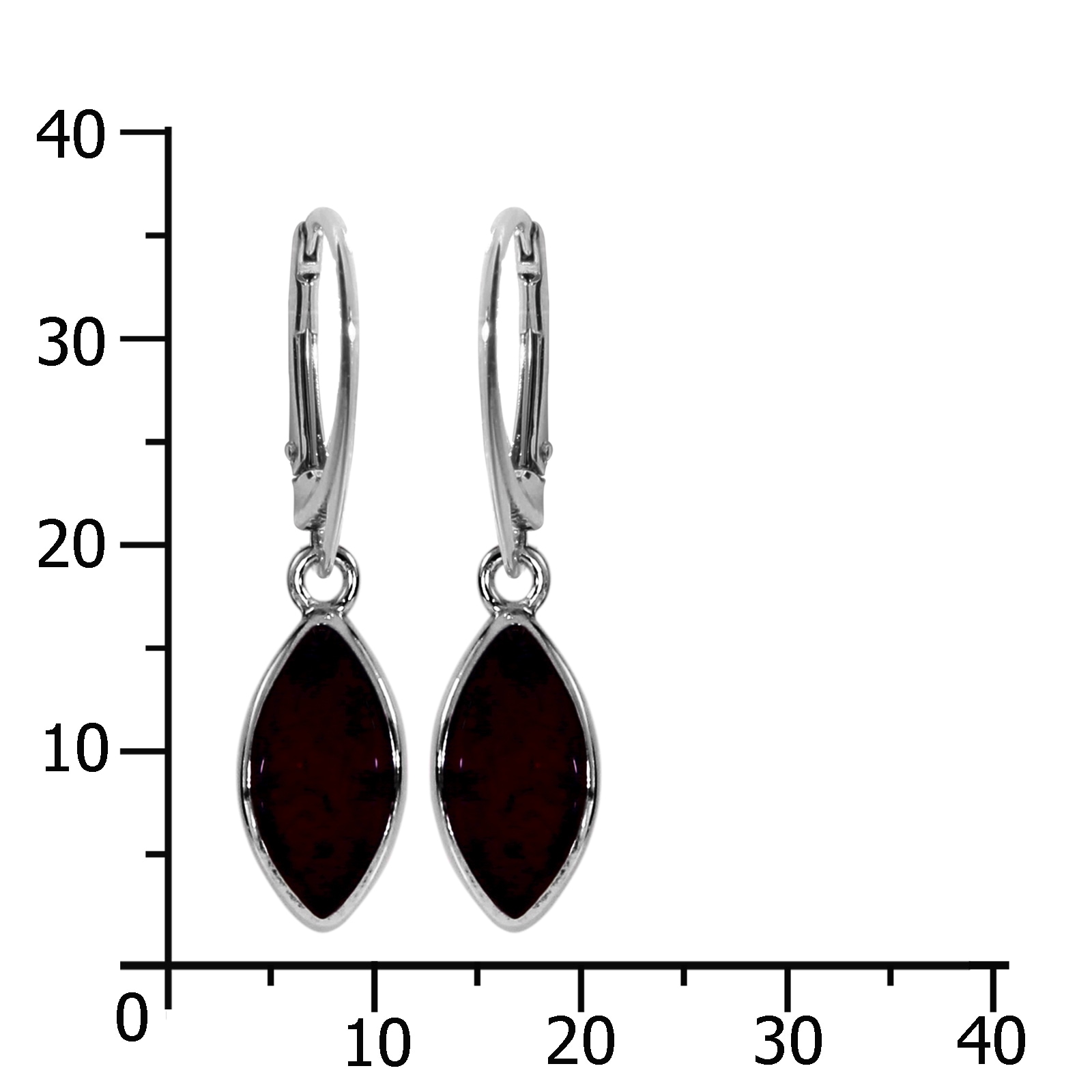 OSTSEE-SCHMUCK Paar Ohrhänger »- Classic 13 x 6 mm - Silber 925/000 - Bernstein«