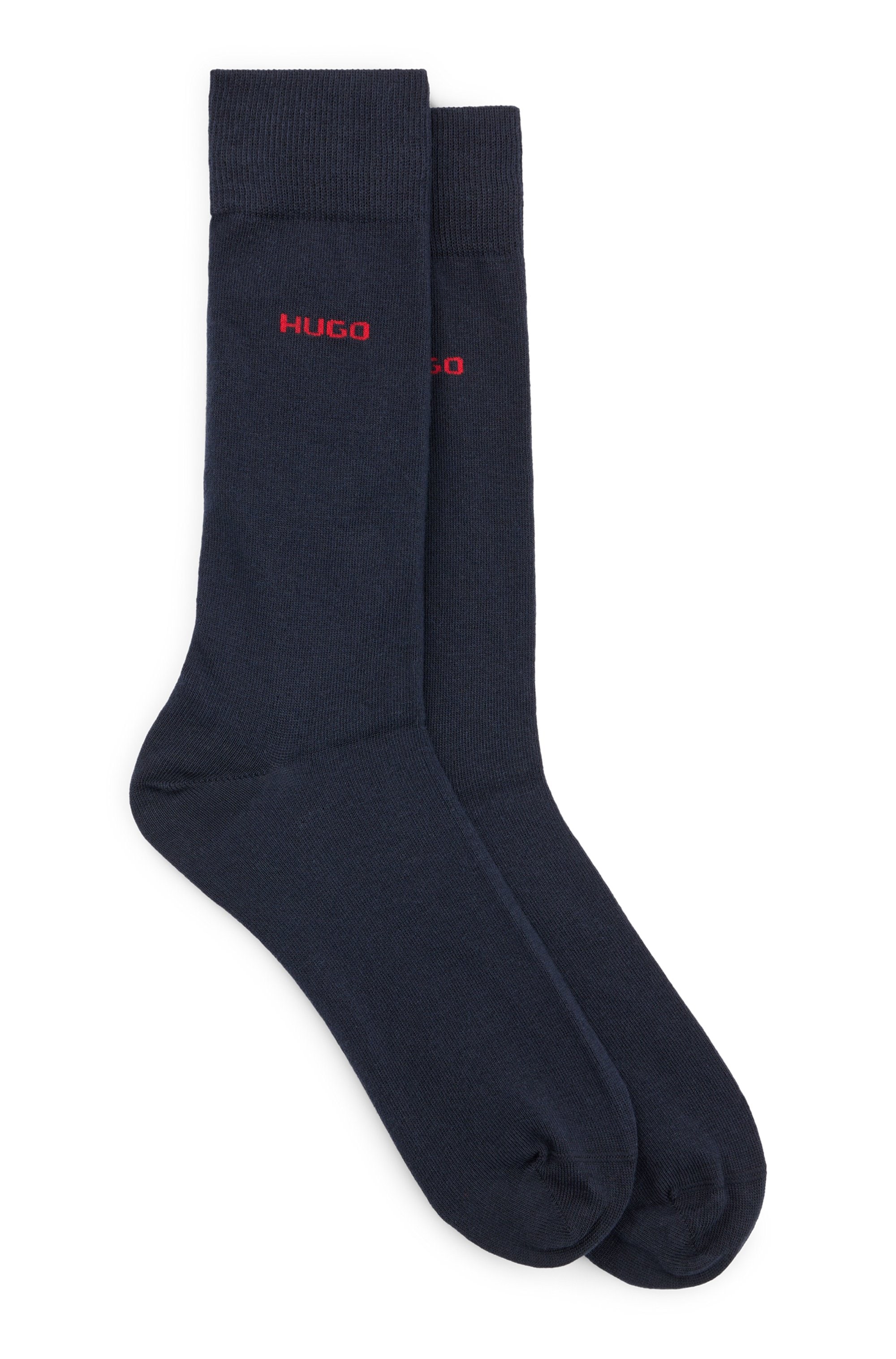 HUGO Underwear Businesssocken »2P RS UNI CC«, (Packung, 2 Paar, 2er Pack), mit kontrastfarbenem HUGO Logo-Schriftzug