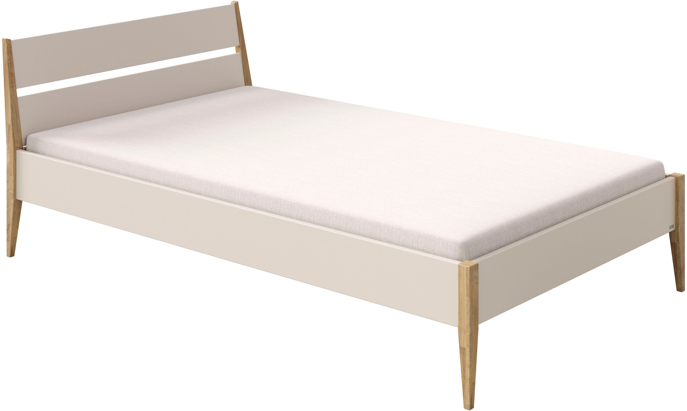 PAIDI Kinderbett »STIENE in verschiedenen Größen und Farben« 90/120/140x200cm - Beige, Grau, Eiche massiv,  Jugendbett mit Massivholz, pflegeleicht, langlebig, Jugendliege