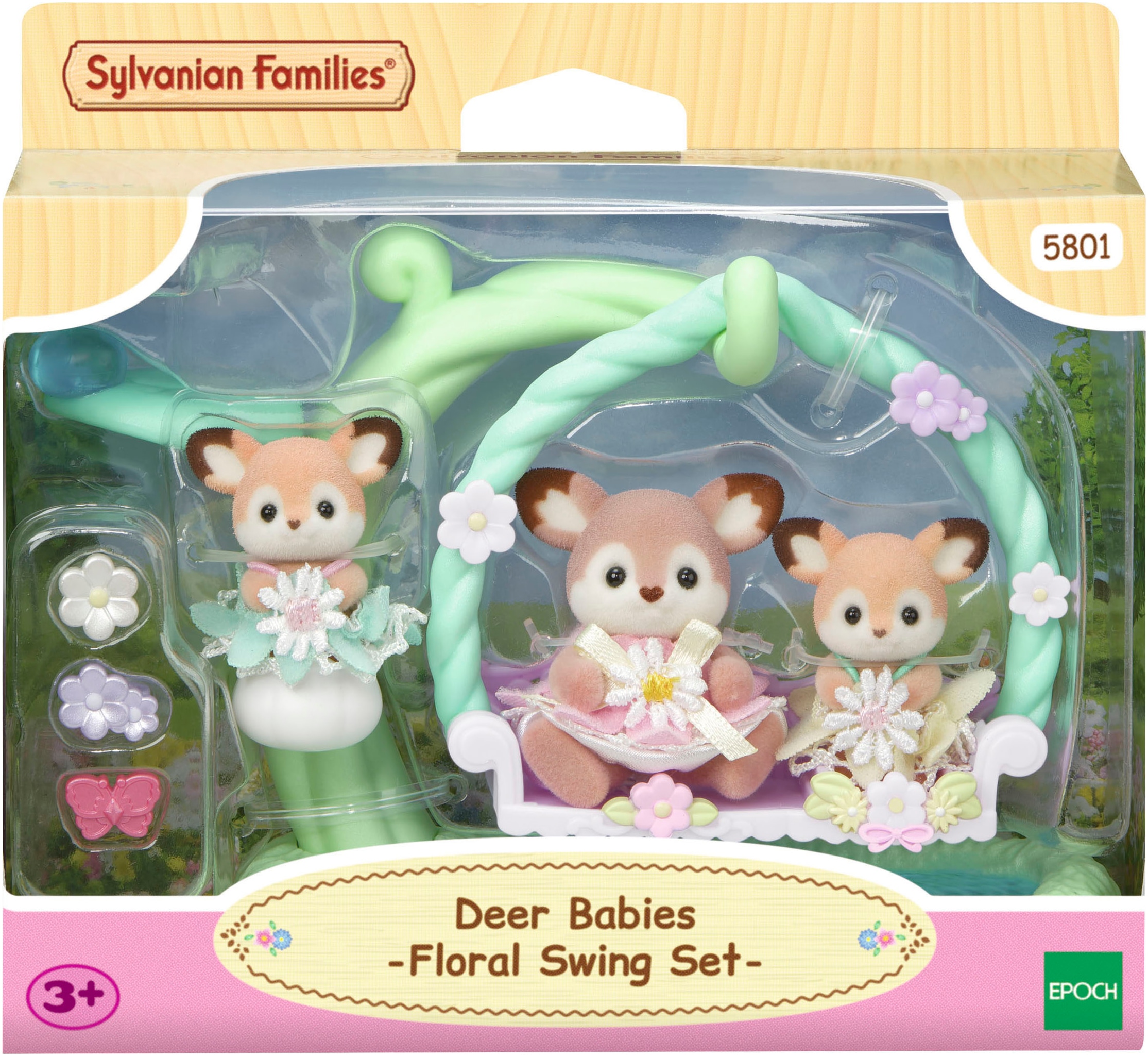 Sylvanian Families Spielfigur »Reh Babys mit Blumenschaukel Spielset (5801)«