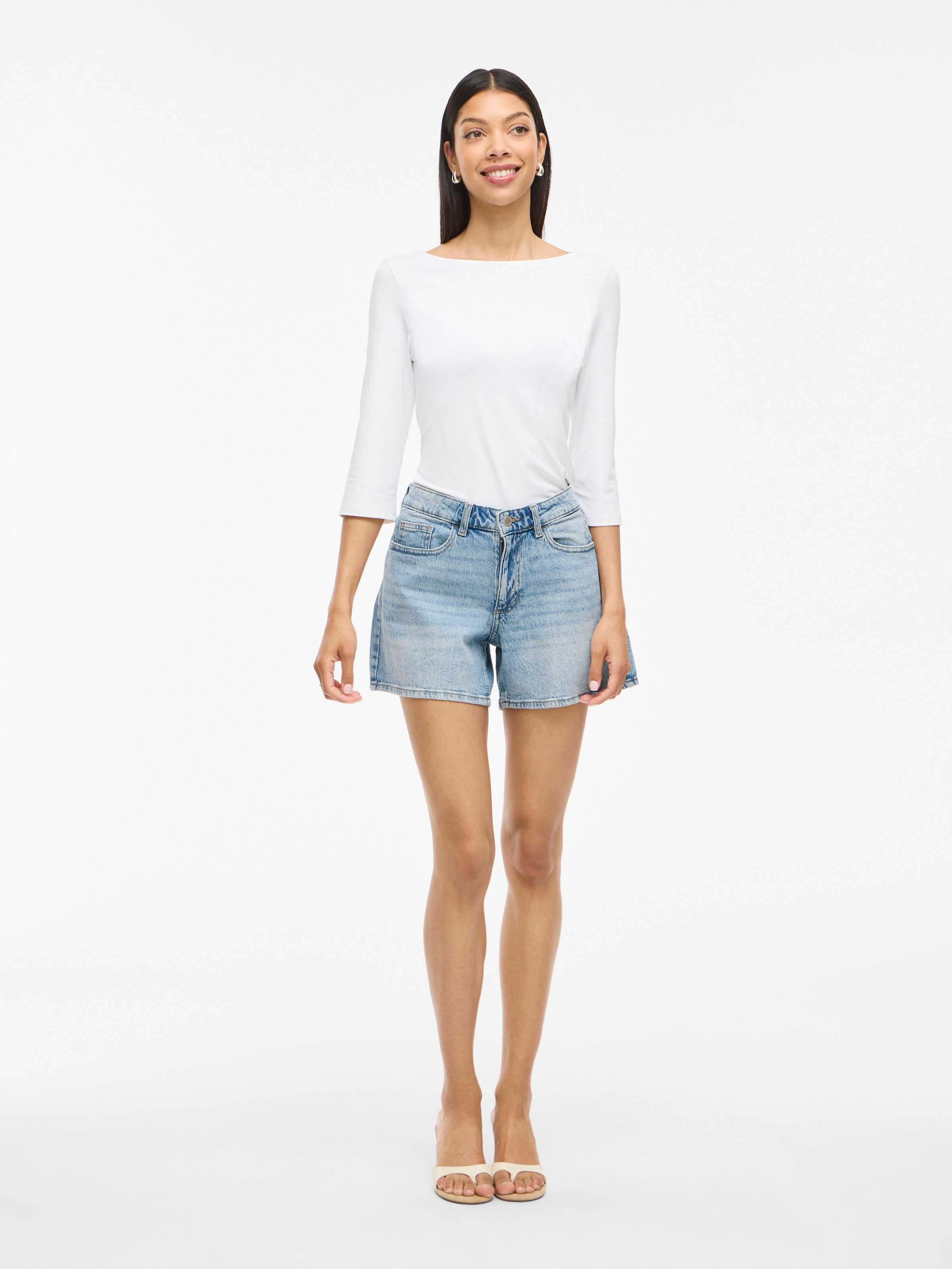 Vila Jeansshorts »VIJAF RW DENIM SHORTS-NOOS«