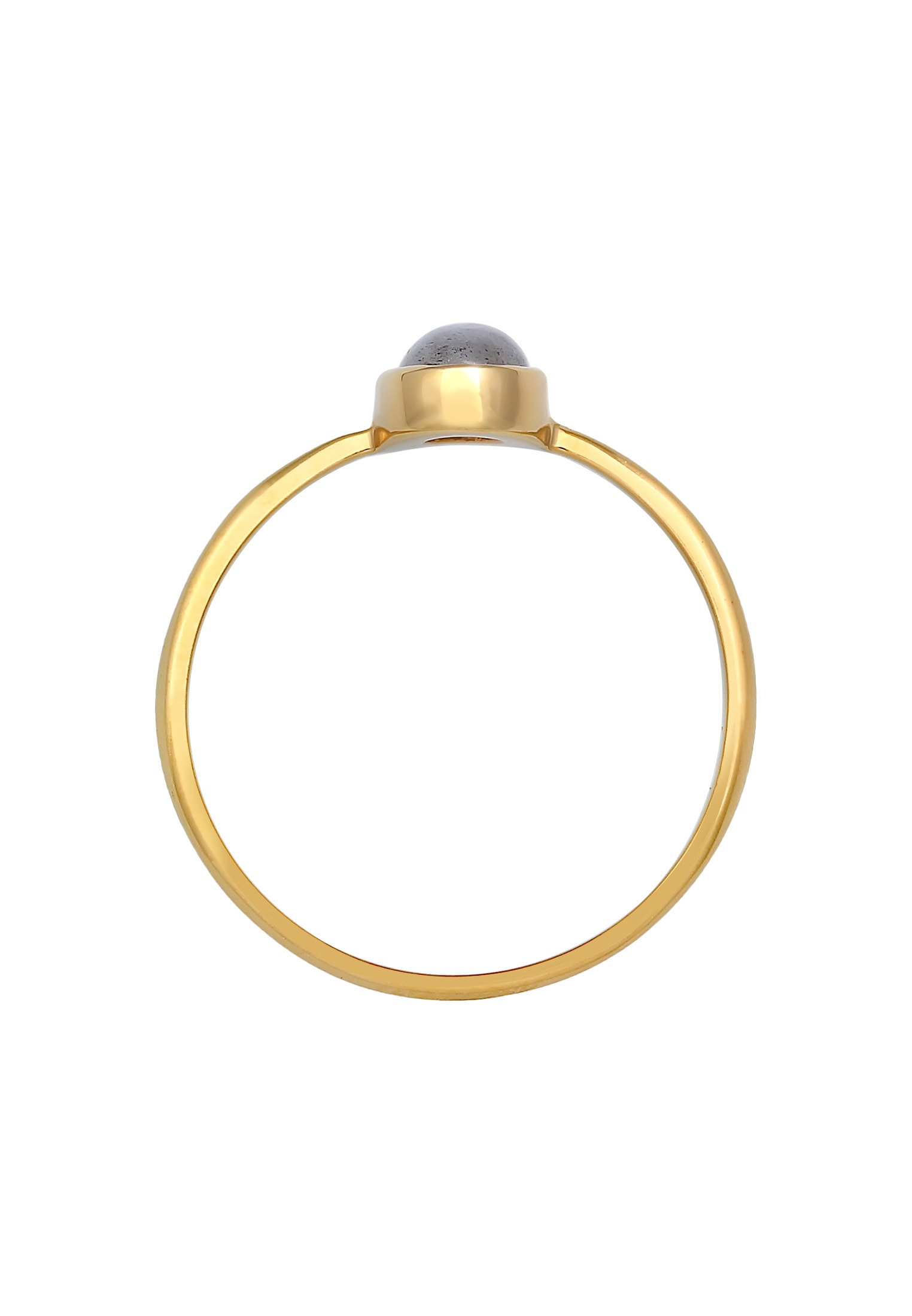 Elli Premium Silberring »Ring Labradorit Solitär Verlobung 375er Gelbgold«