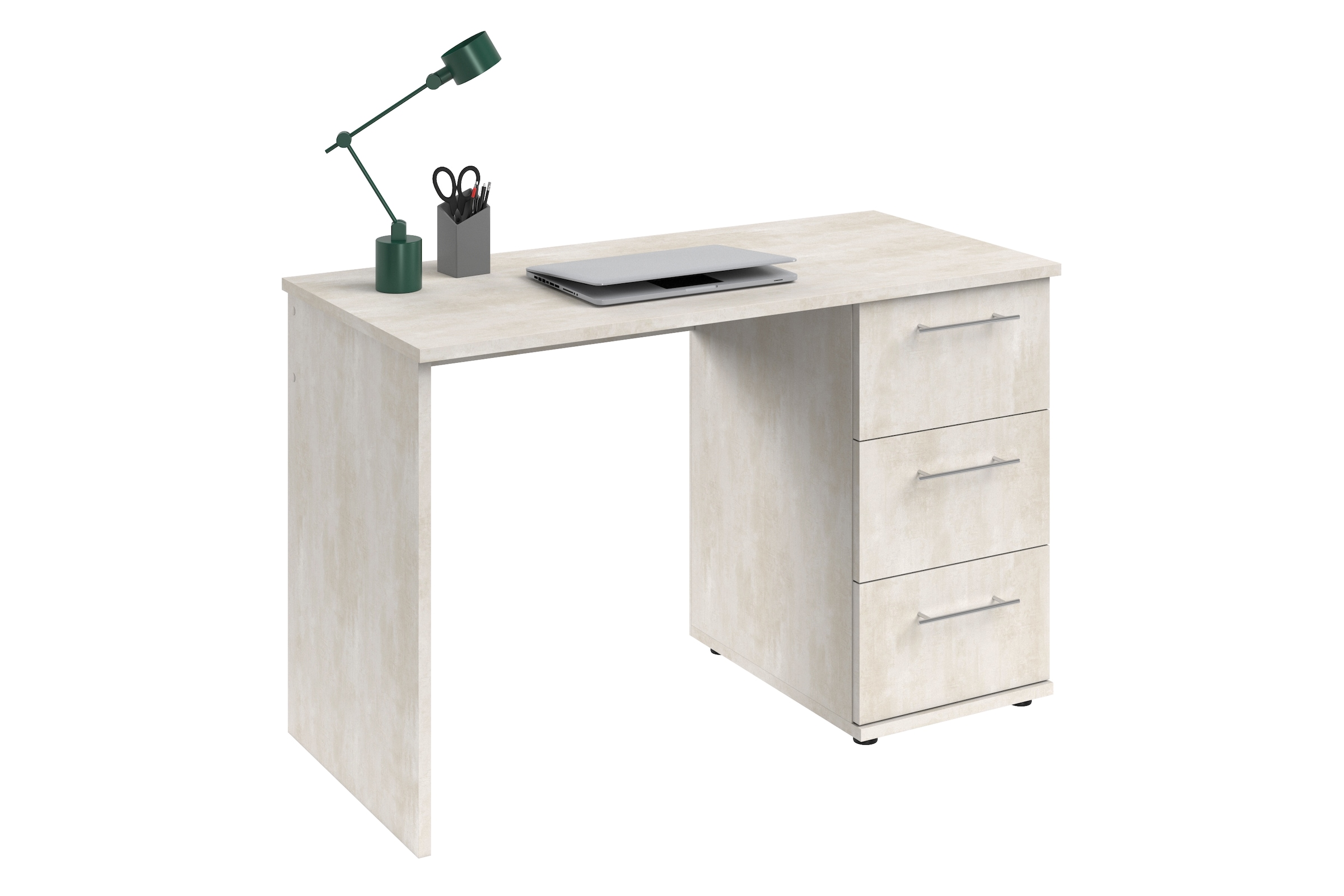 VOGL Möbelfabrik Schreibtisch »Tobi, optional mit Tastaturauszug,«, mit 3 Schubkästen, Breite 115 cm, Made in Germany