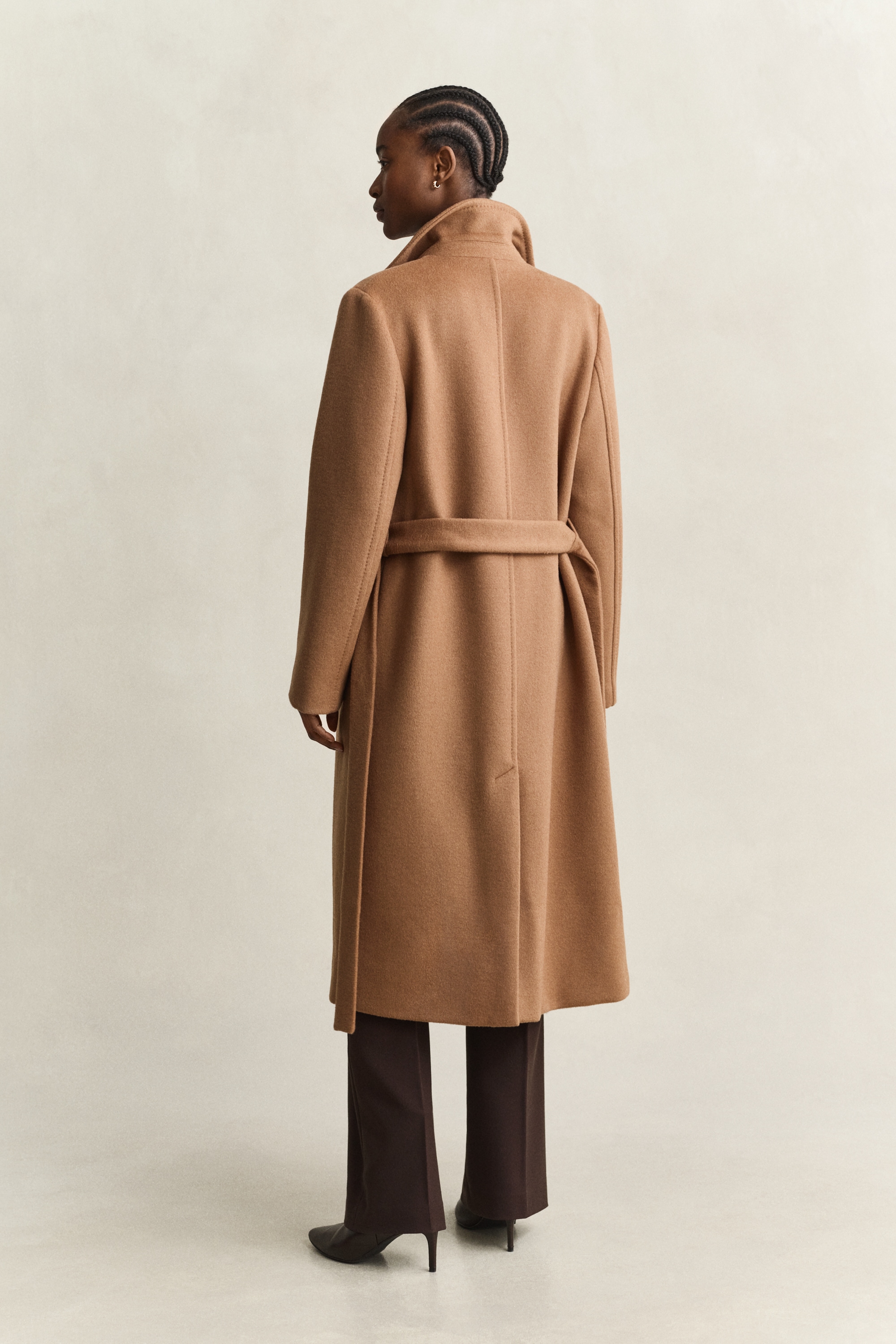 Gant Wollmantel »BELTED WOOL BLEND« Reverskragen, mit Bindegürtel