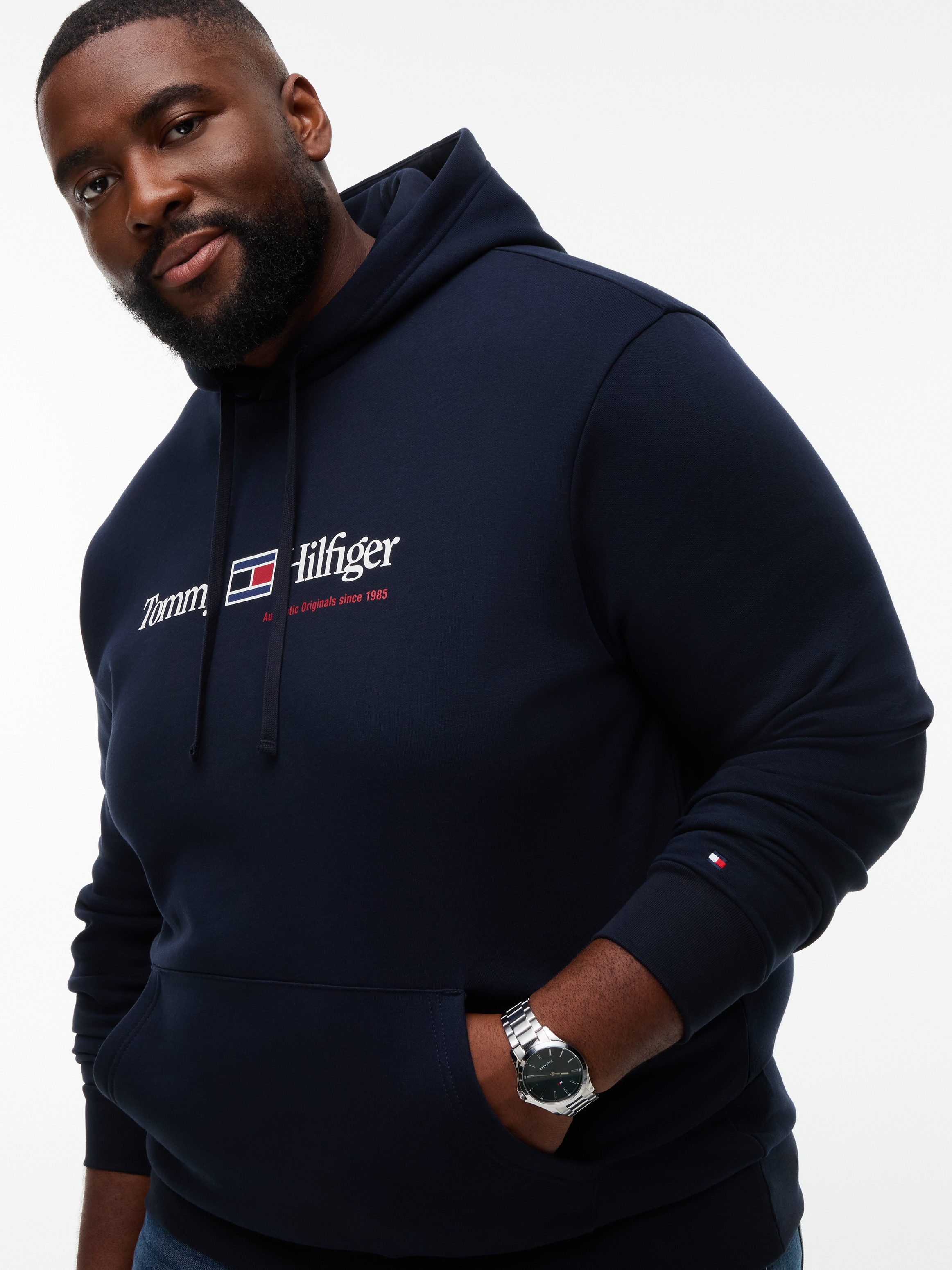 Tommy Hilfiger Big & Tall Hoodie »BT-RWB GRAPHIC FLEECE«, Große Größen
