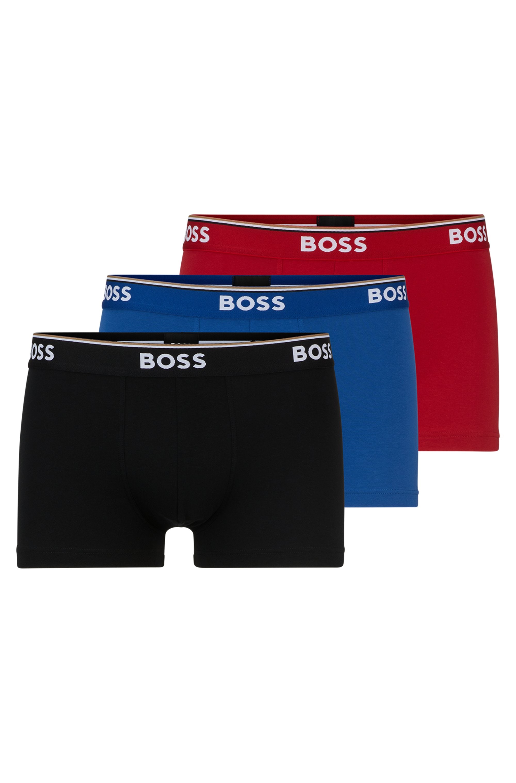 BOSS Boxer, (Packung, 3 St., 3er-Pack), mit BOSS Schriftzug auf dem Bund