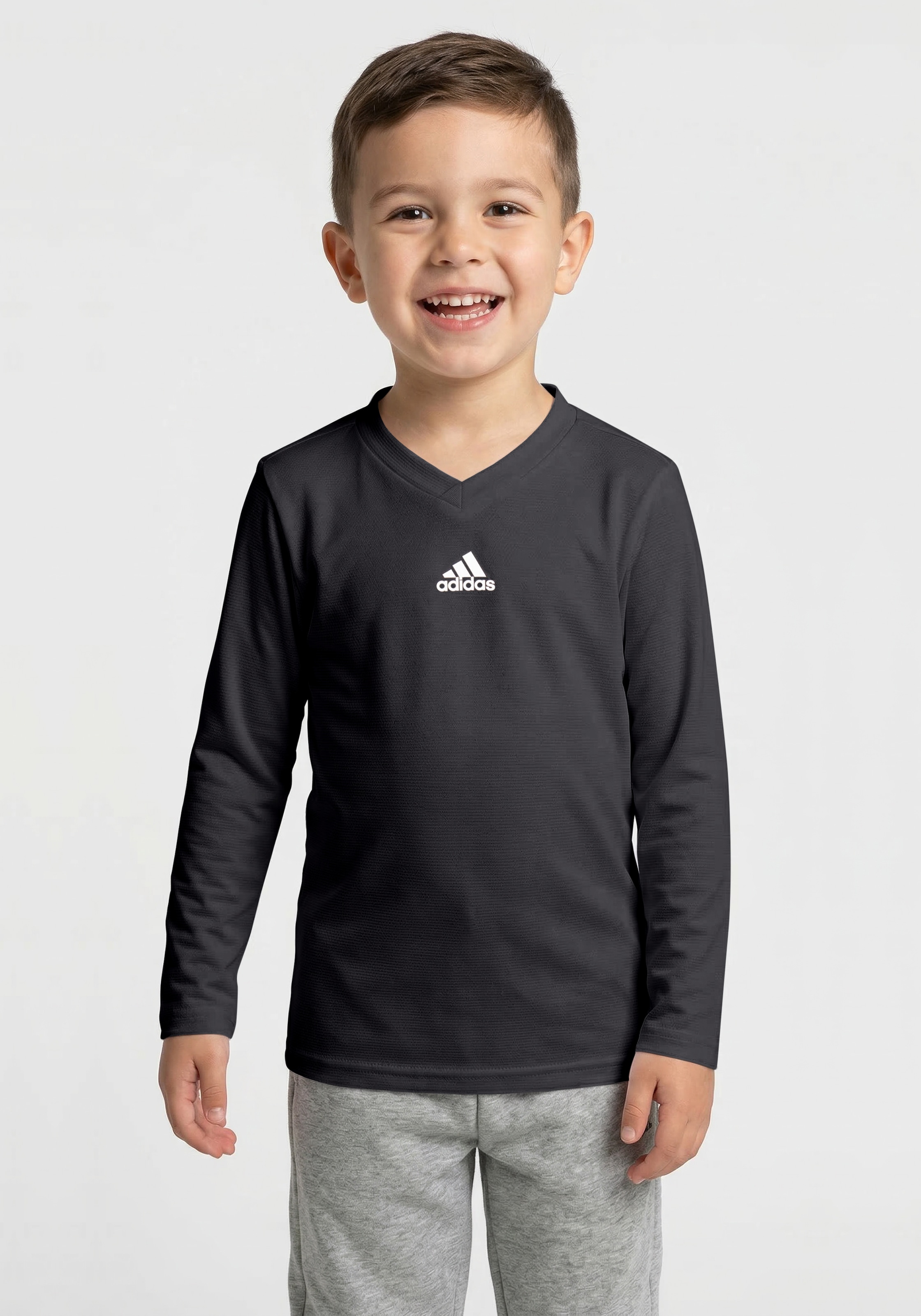 adidas Performance Langarmshirt »TEAM BASE LONGSLEEVE« für Kinder, mit V-Ausschnitt, ohne Verschluss