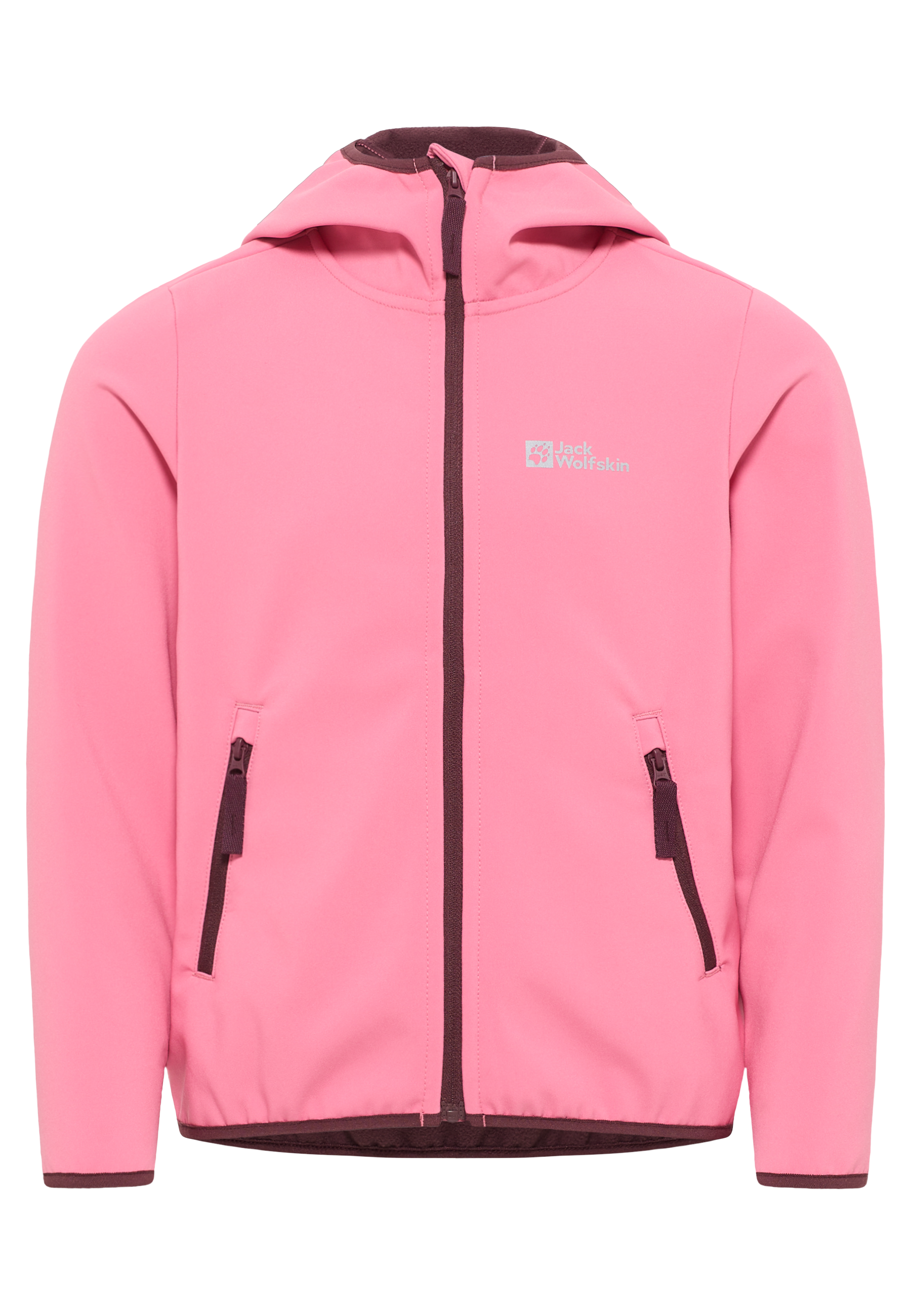 Jack Wolfskin Softshelljacke »FOURWINDS JACKET KIDS«, mit Kapuze, Winddicht, atmungsaktiv, Übergangsjacke