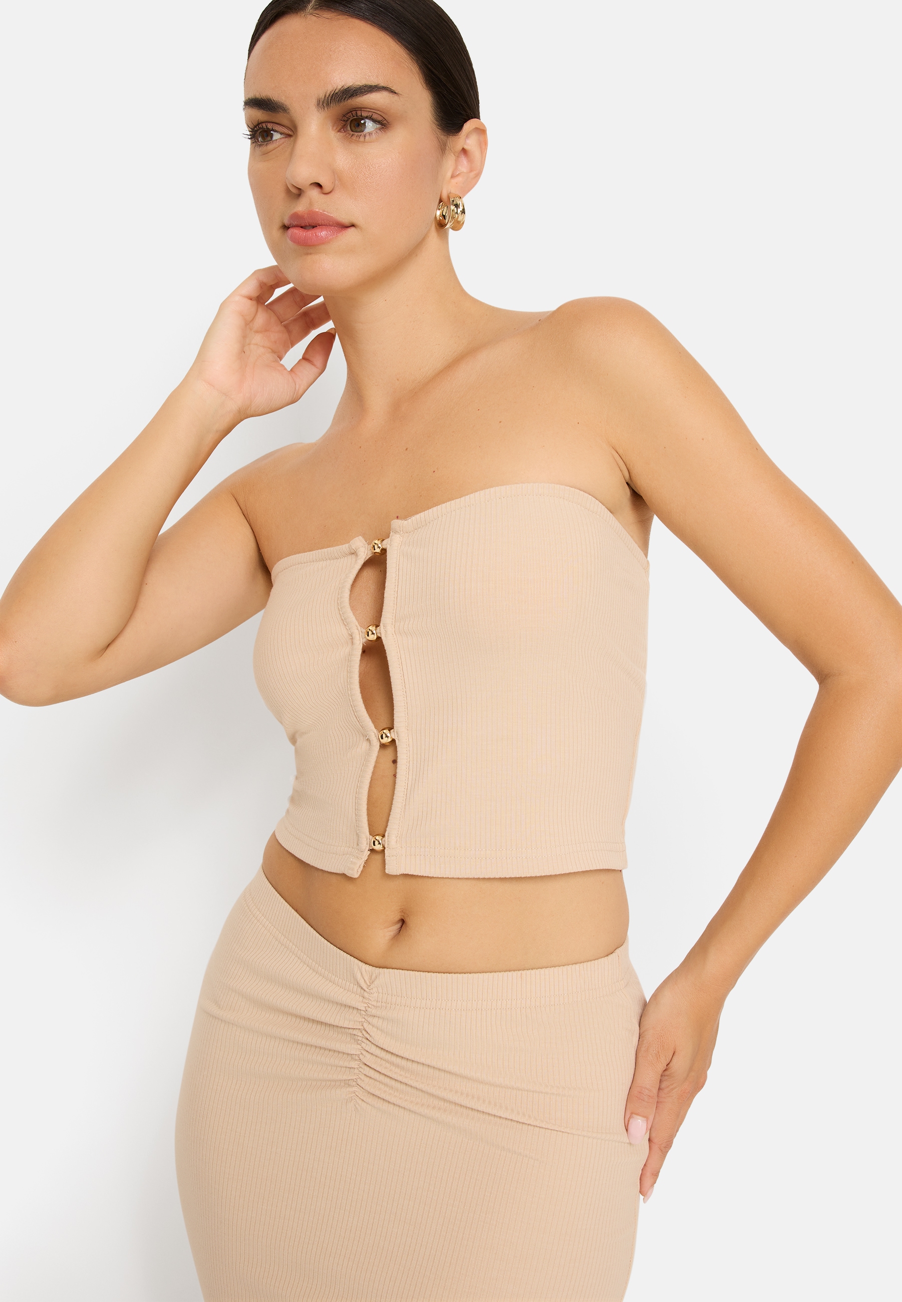 LSCN by LASCANA Bandeautop aus weicher Rippware, Croptop