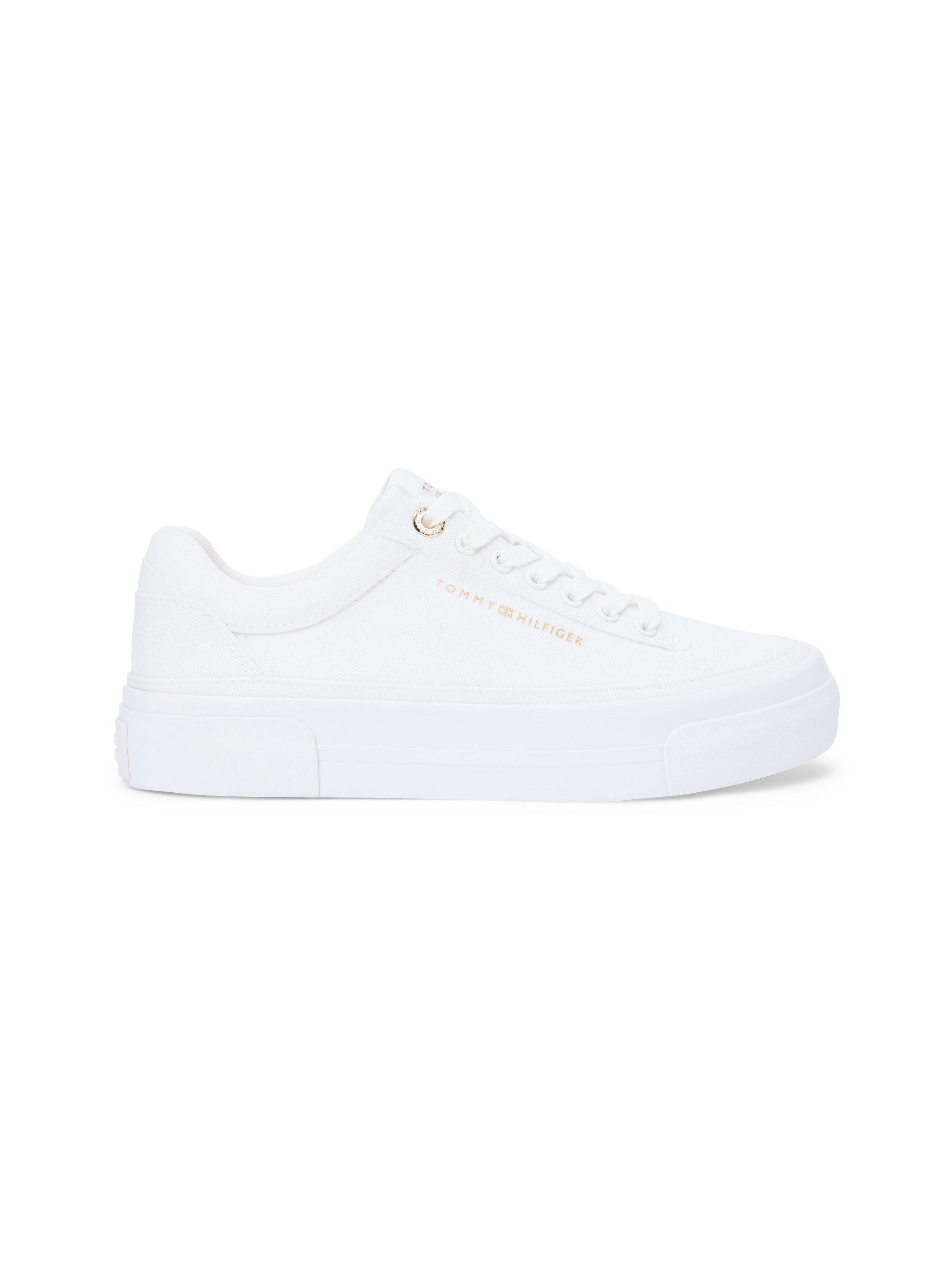 Tommy Hilfiger Plateausneaker »TH FOXING PLATFORM CANVAS«  Freizeitschuh, Schnürschuh, Halbschuh mit Schaftrand-Polsterung