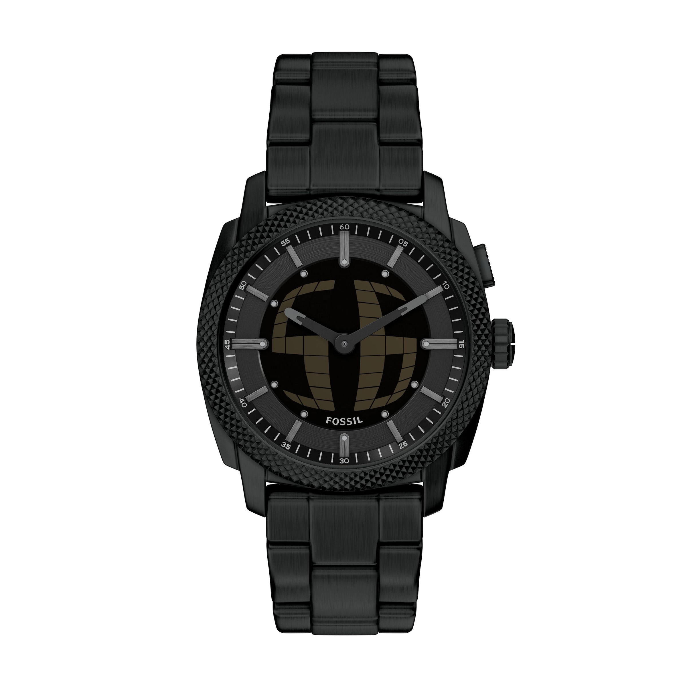 Fossil Quarzuhr »Machine - Big Tic« Armbanduhr, Herrenuhr, Edelstahlarmband, analog, digital