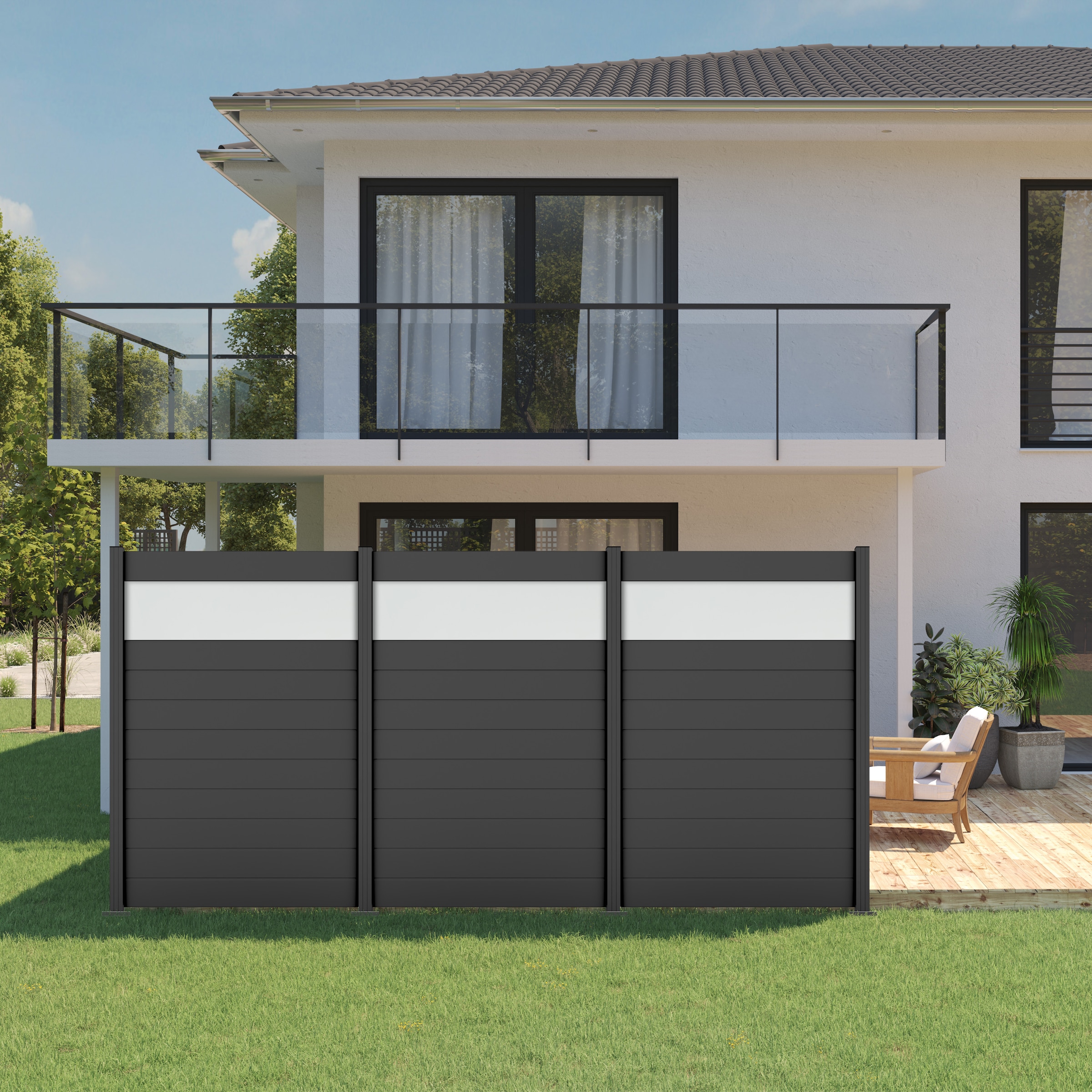 STAKET PRO Gartenzaun »Anbauzaun Paneel 150« LxH: 124,2x187 cm, 1 Element á 120 cm Breite + Flächendruck 84