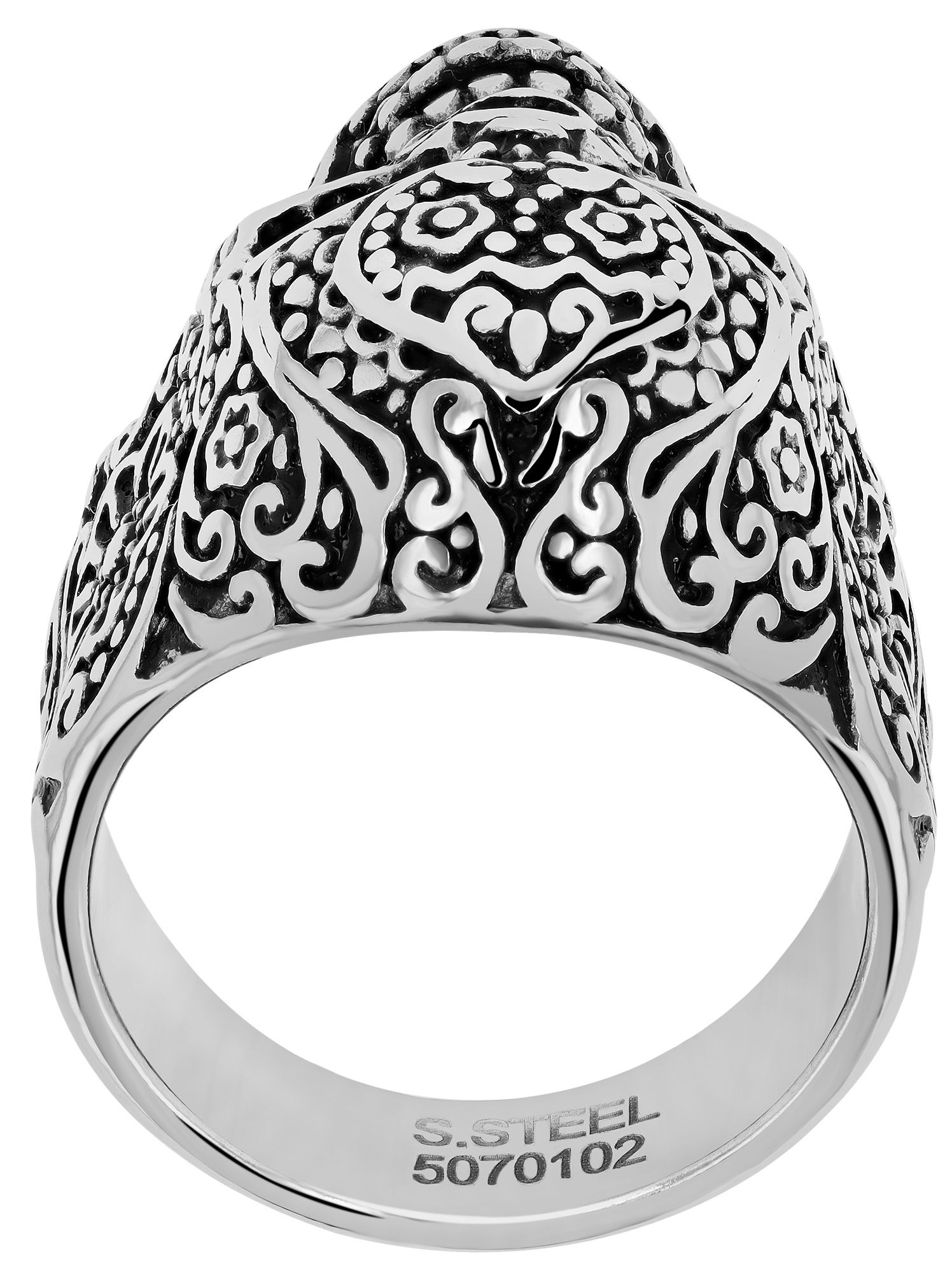 Adelia´s Fingerring »Herren Ring Totenkopf aus Edelstahl«