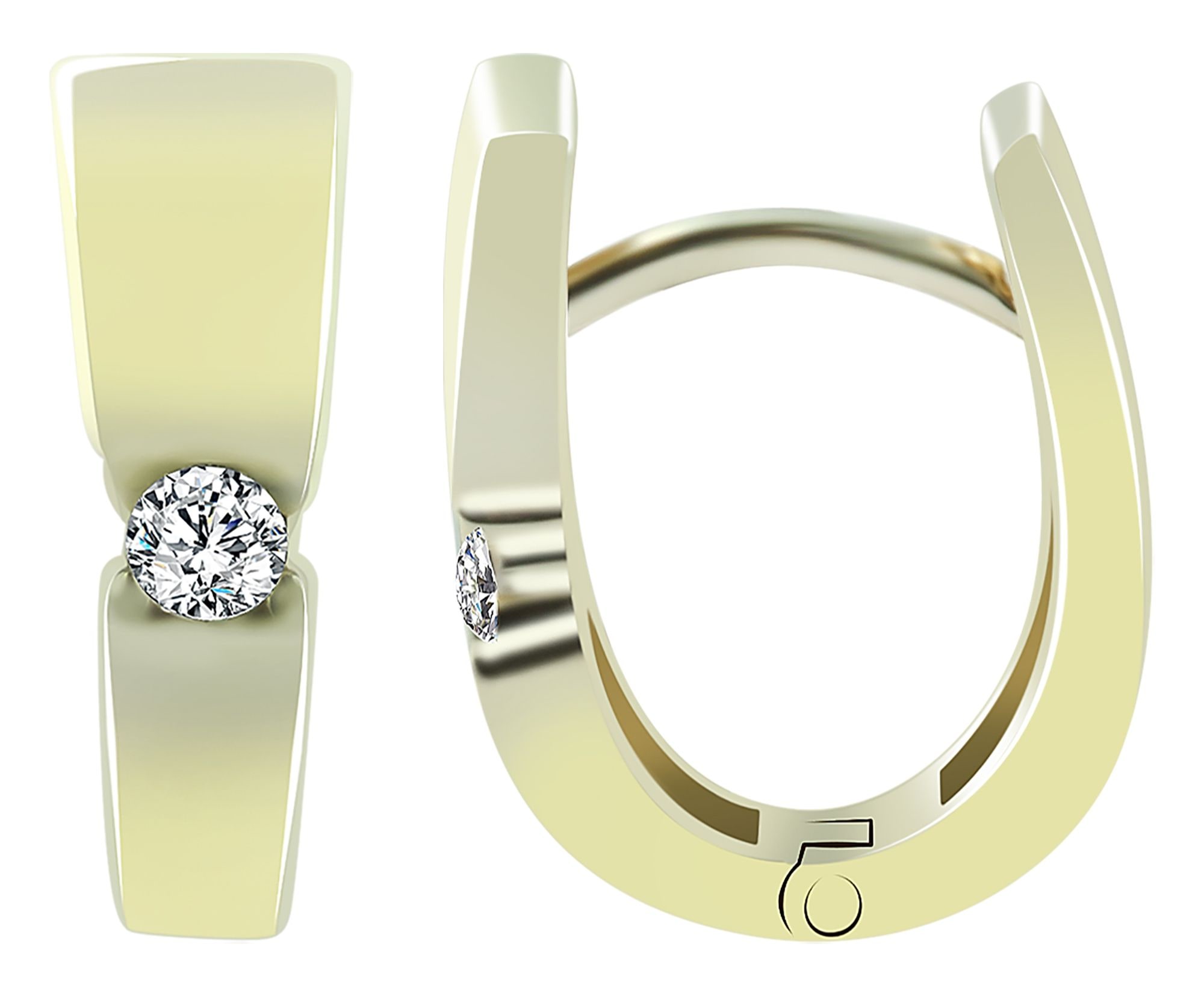 Adelia´s Paar Creolen »Damen Ohrringe ¿ Klappcreole aus 333 Gold mit Zirkonia«