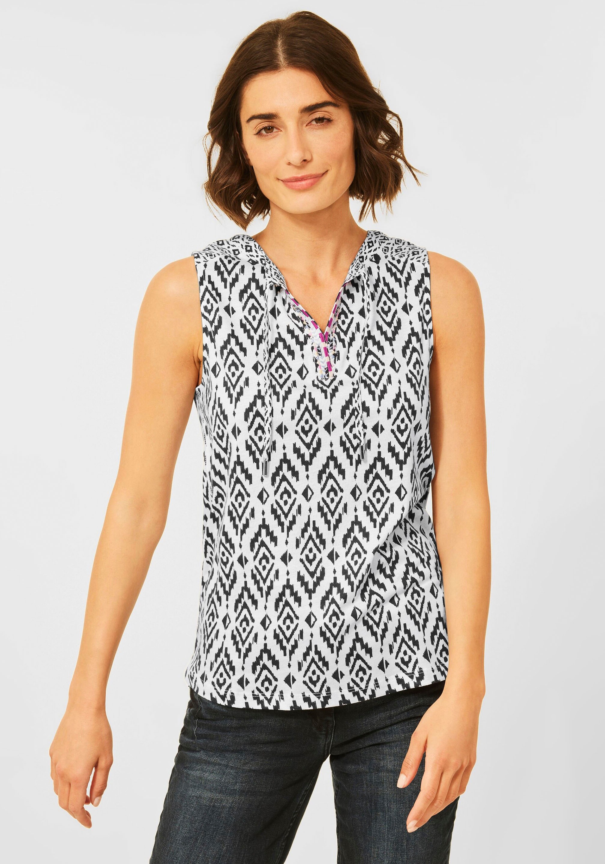 Cecil Shirttop, im Ikat-Dessin