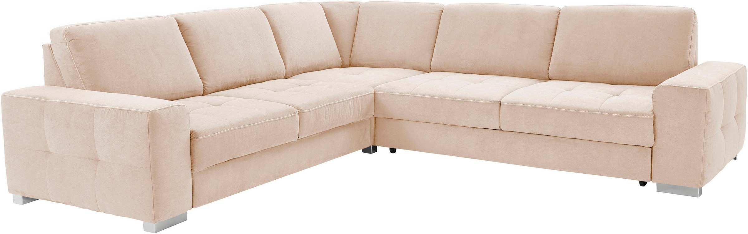 sit&more Ecksofa »Santorini L-Form« mit Federkern und Sitztiefenverstellung, wahlweise mit Bettfunktion