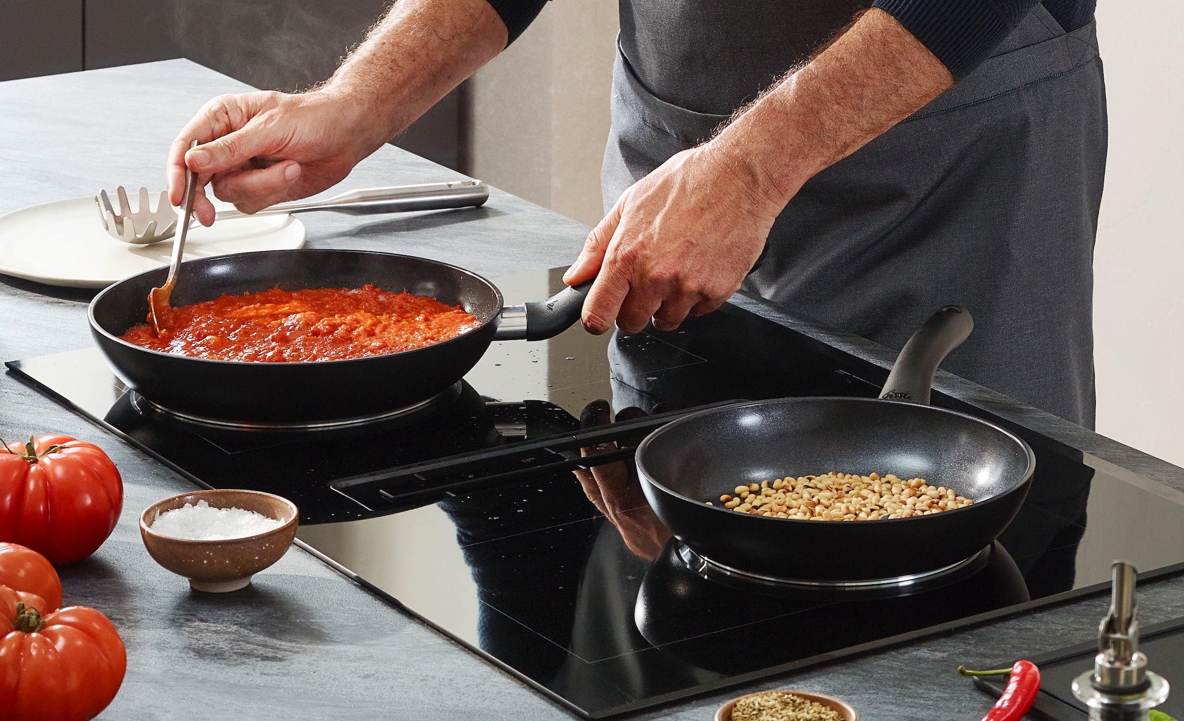Fissler Bratpfanne »Pfanne Essential« Aluminium 1 Stk. tlg. Made in Germany, HERGESTELLT OHNE PFAS/PTFE, KERAMIK-BESCHICHTET